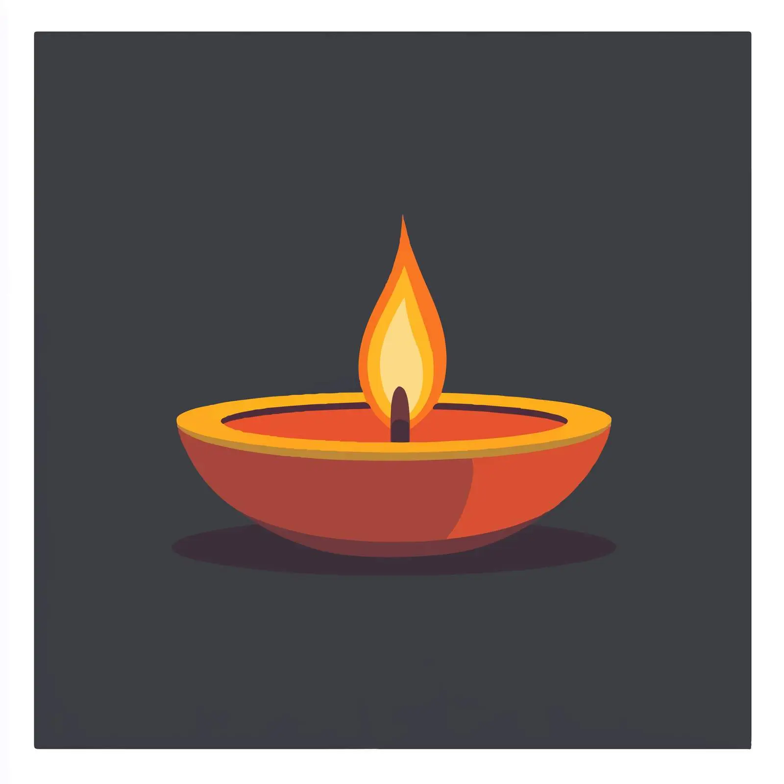 Flat Vector Diya Lamp Illustration — free download from Dotvec