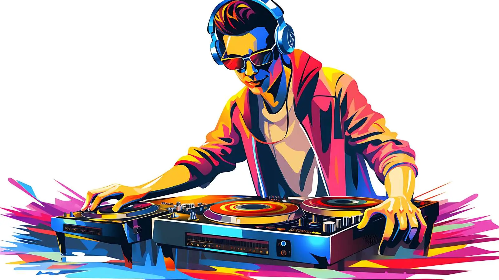 DJ Mixing Deck Illustration — free download from Dotvec