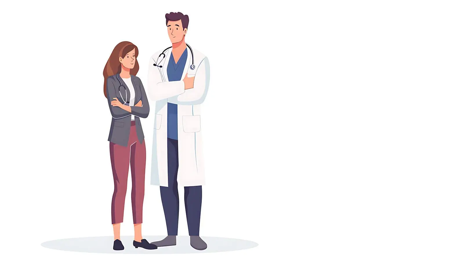 Doctor and Patient Consultation on White Background – free trust image from Dotvec