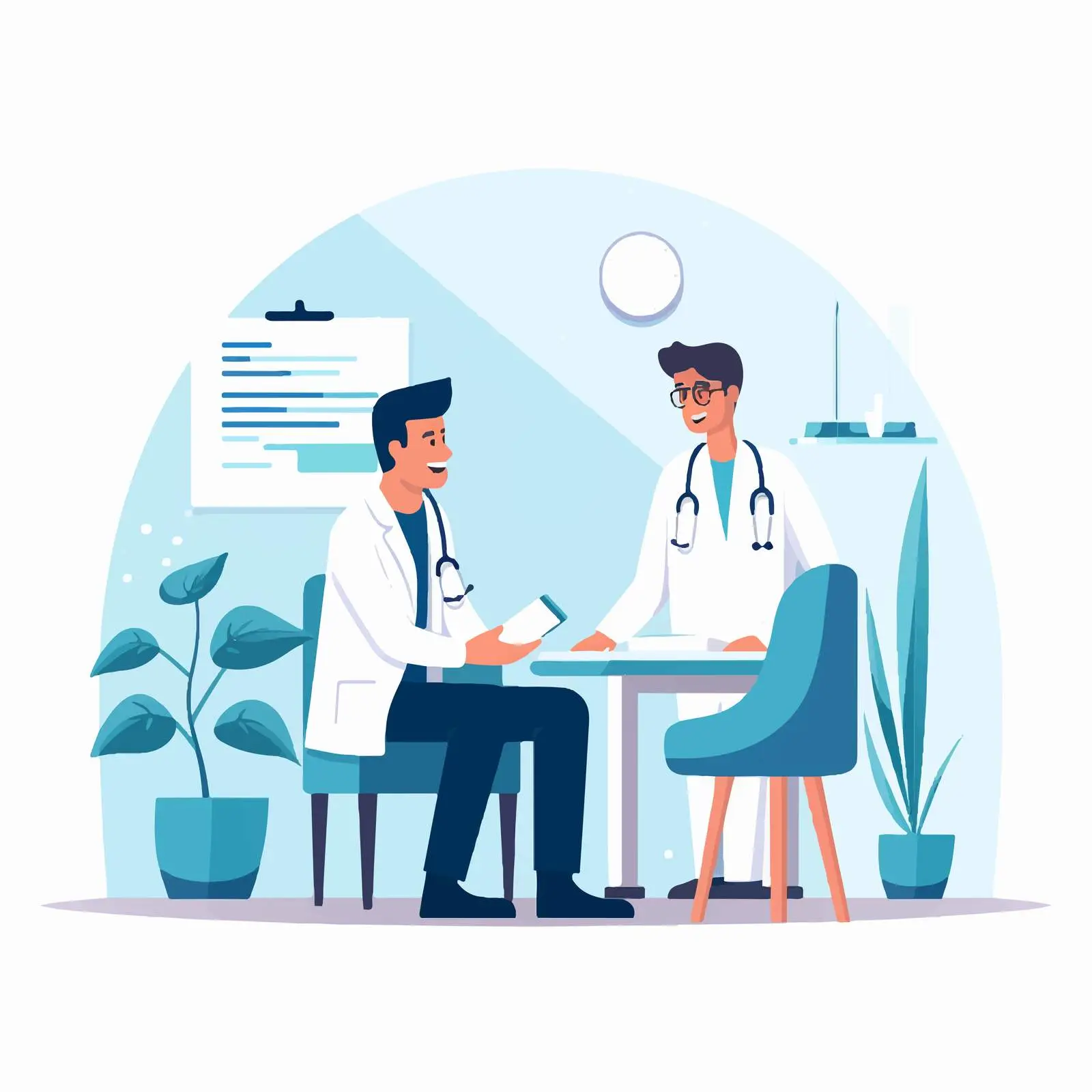Doctor Consulting Patient at Health Appointment – free health screening image from Dotvec