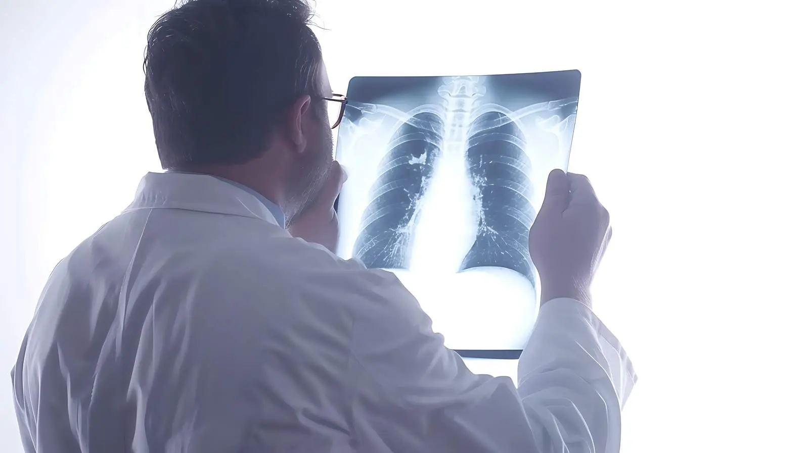 Doctor Examining Lung X-Ray Radiography Image – free clinical image from Dotvec