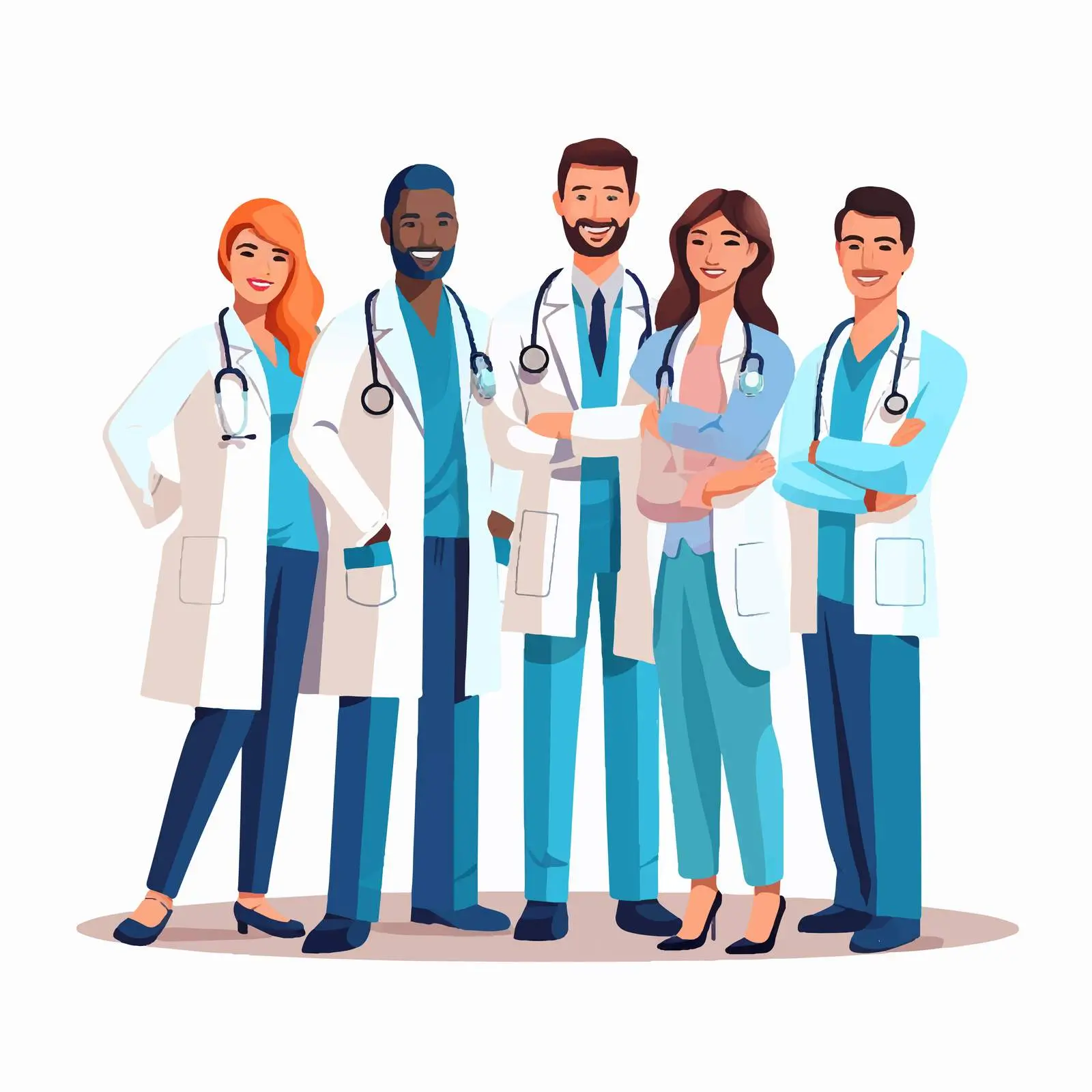 Healthcare Team Group Portrait in Hospital – free patient treatment image from Dotvec