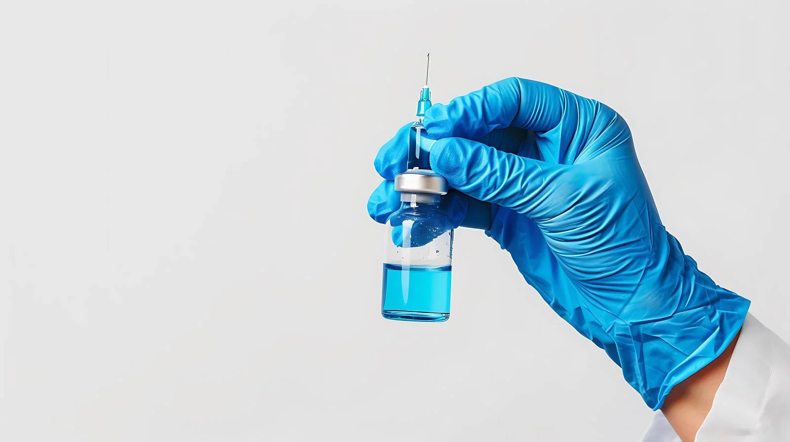 Medical professional with glass vial — free download from Dotvec