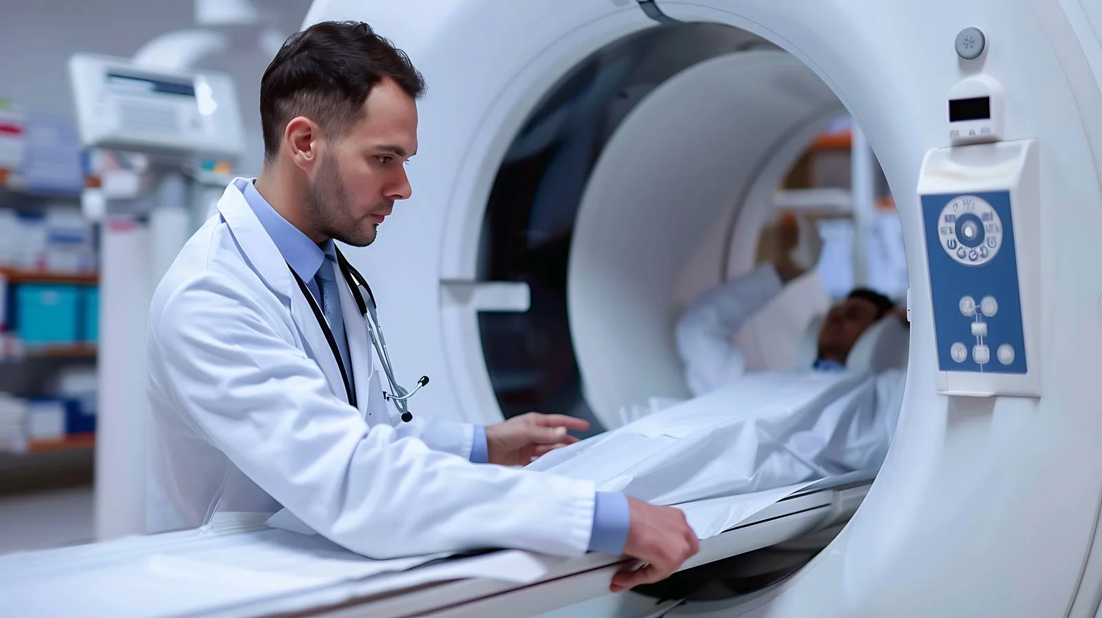 Medical Professional Analyzing MRI Scan — free download from Dotvec