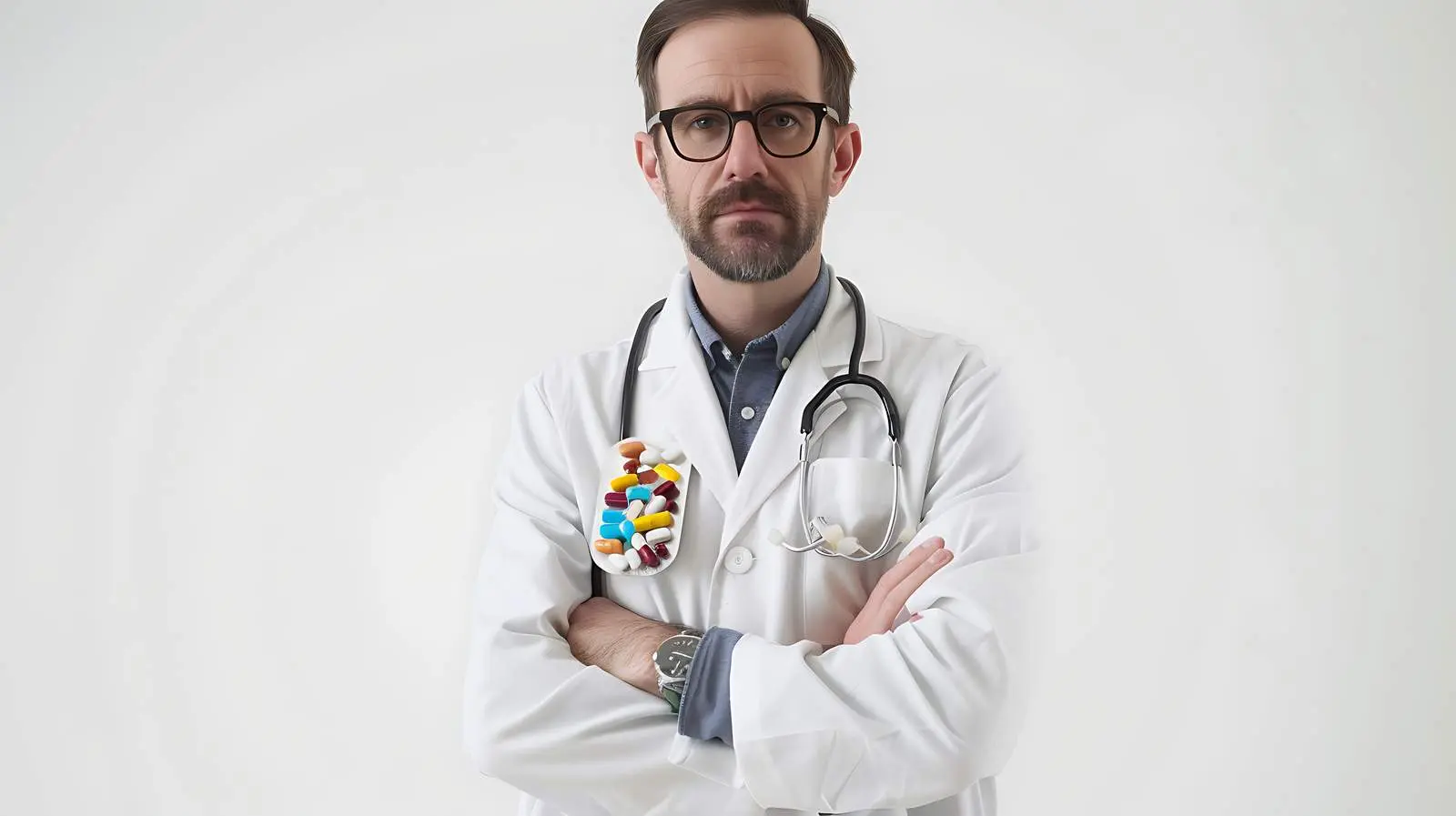 Isolated Doctor of Medicine Drugs on White Background – free clinic image from Dotvec