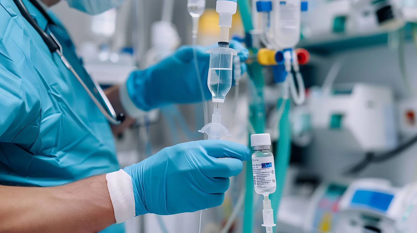 Emergency IV Drip Setup in Hospital — free download from Dotvec