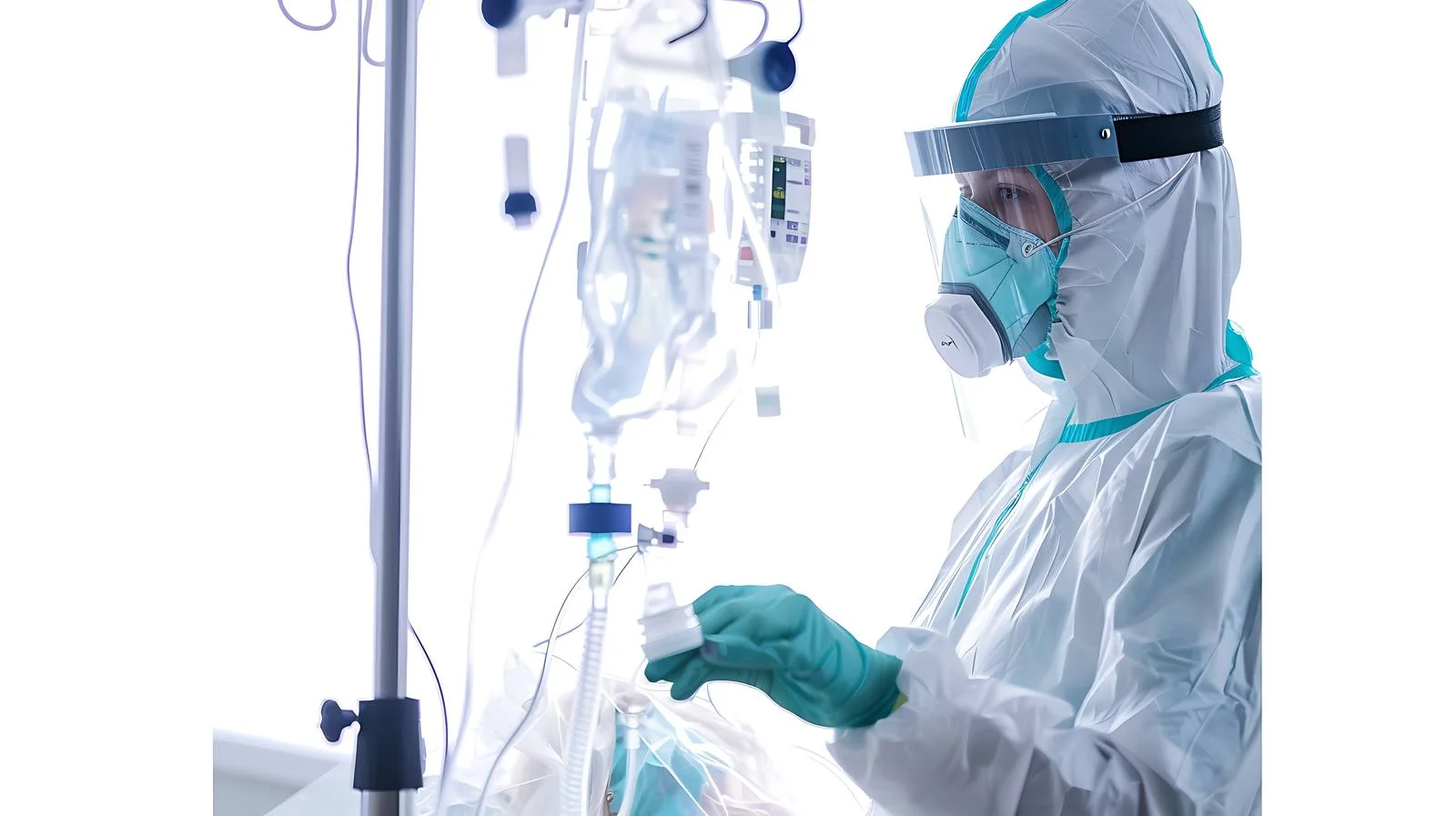 Emergency Doctor Administering Care with Bag Valve Mask — free download from Dotvec