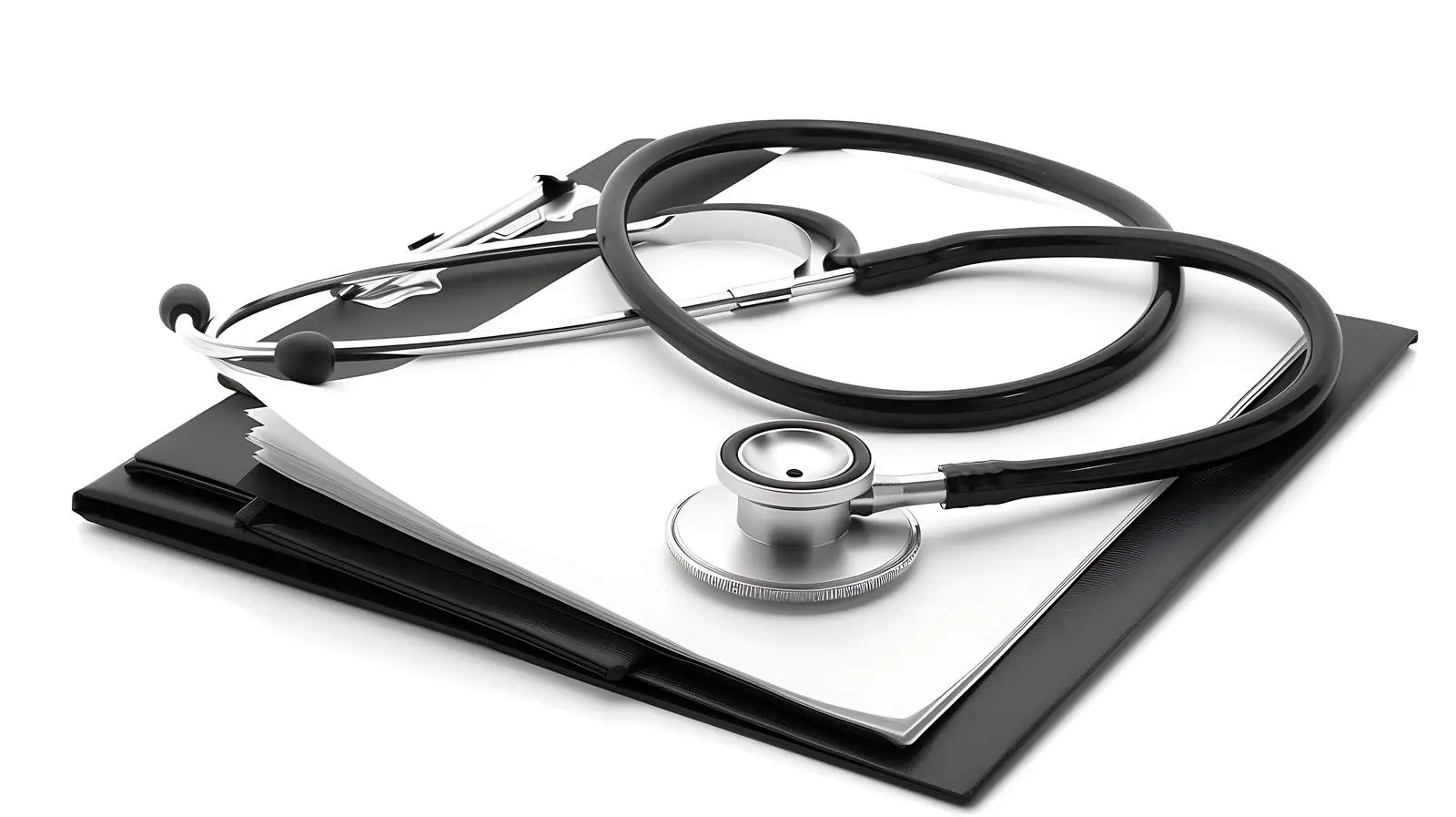 Doctor's Stethoscope and Folder on Desk – free emergency image from Dotvec