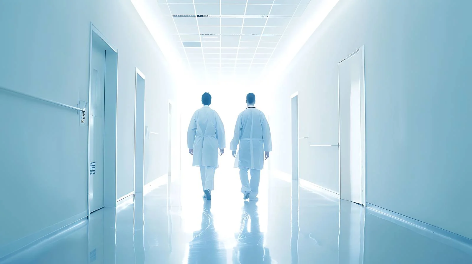 Medical Professionals in Hospital Corridor — free download from Dotvec