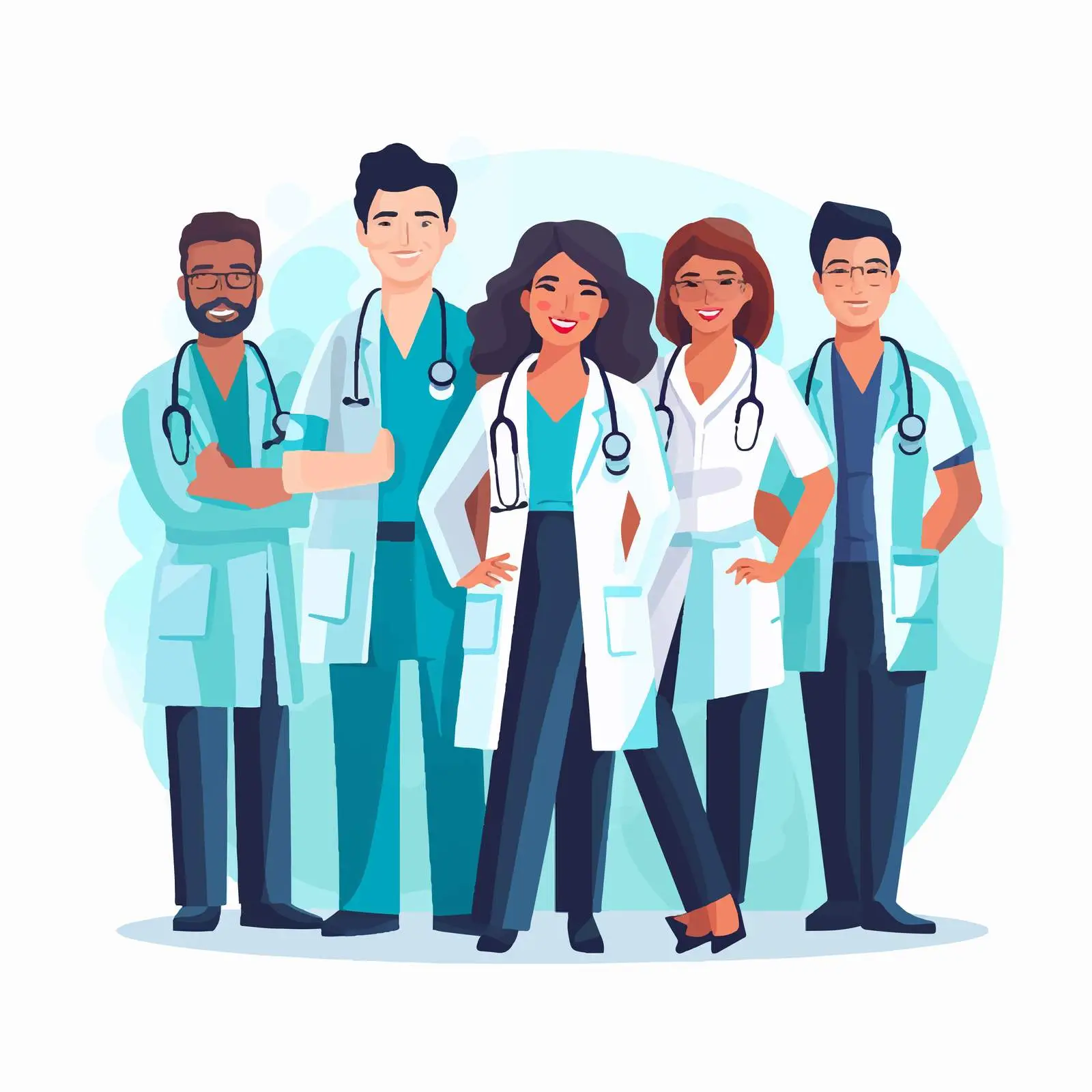 Diverse Medical Team Group Portrait – free hospital setting image from Dotvec