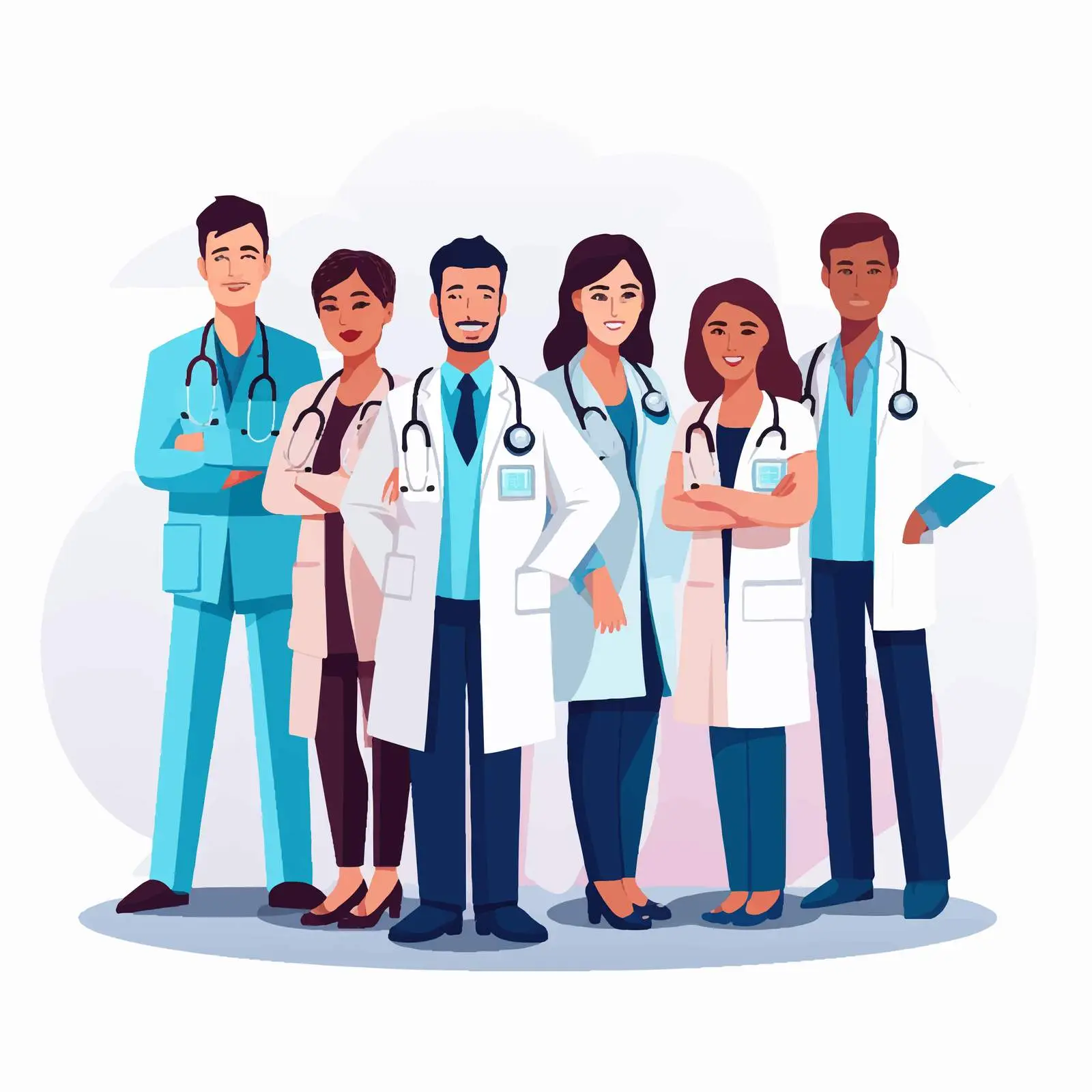 Diverse Medical Team Group Portrait — free download from Dotvec