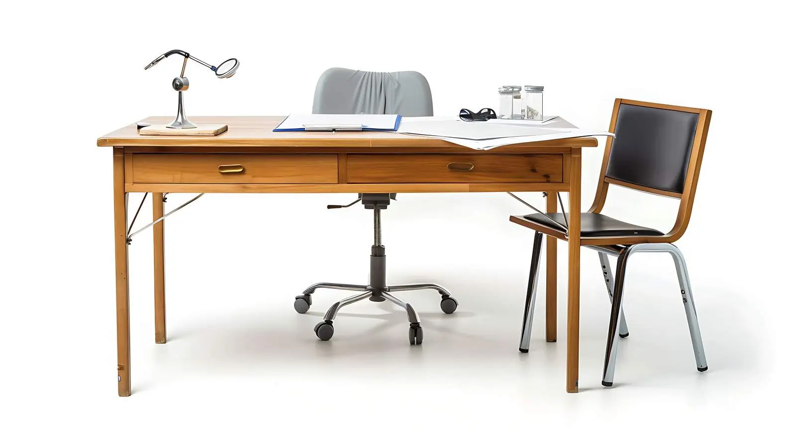 Doctors Working Table with Patients Interaction – free team image from Dotvec