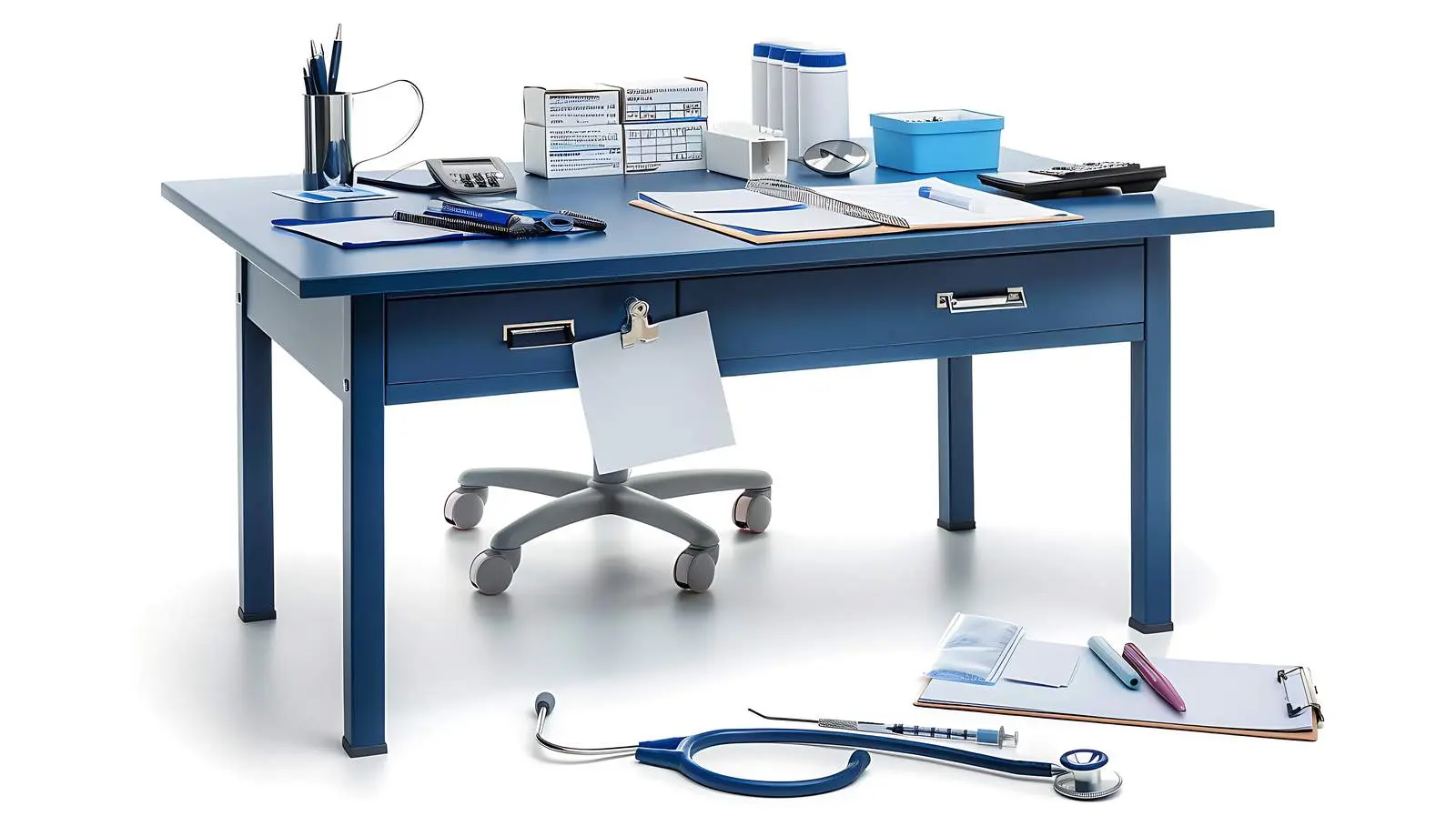 Doctors Workspace with Patients at Table – free team image from Dotvec