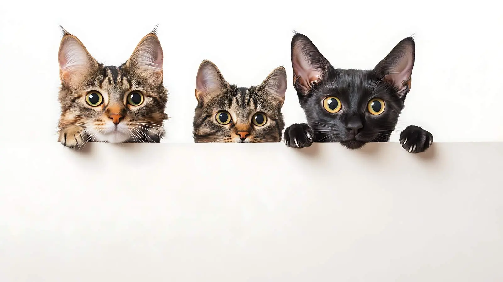 Dog and Cat Peeking from Poster – free animal image from Dotvec