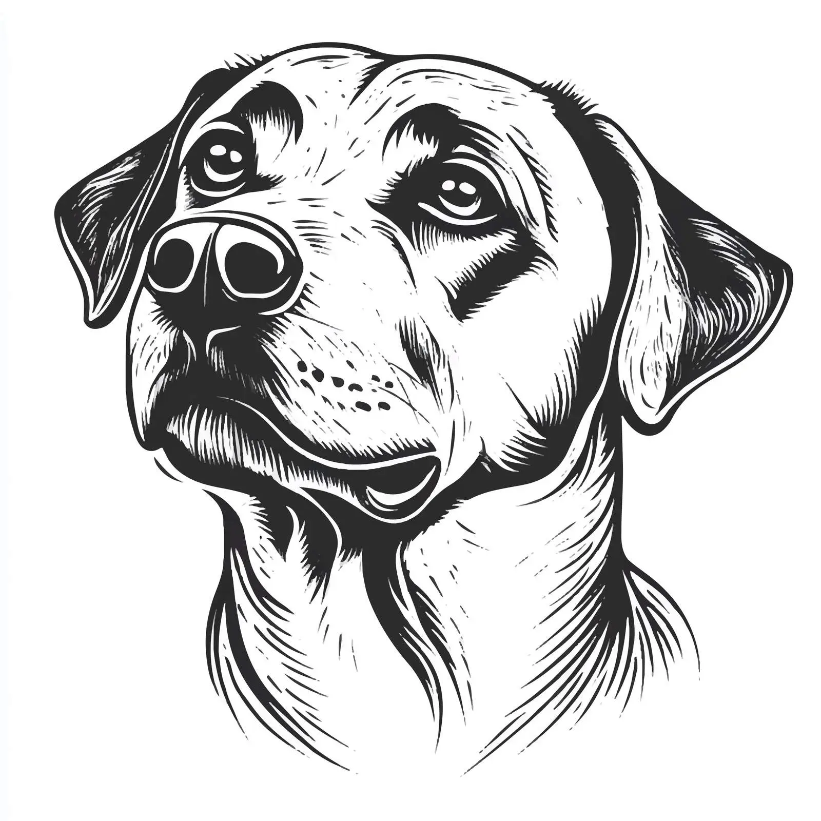 Black and White Dog Cartoon Vector — free download from Dotvec