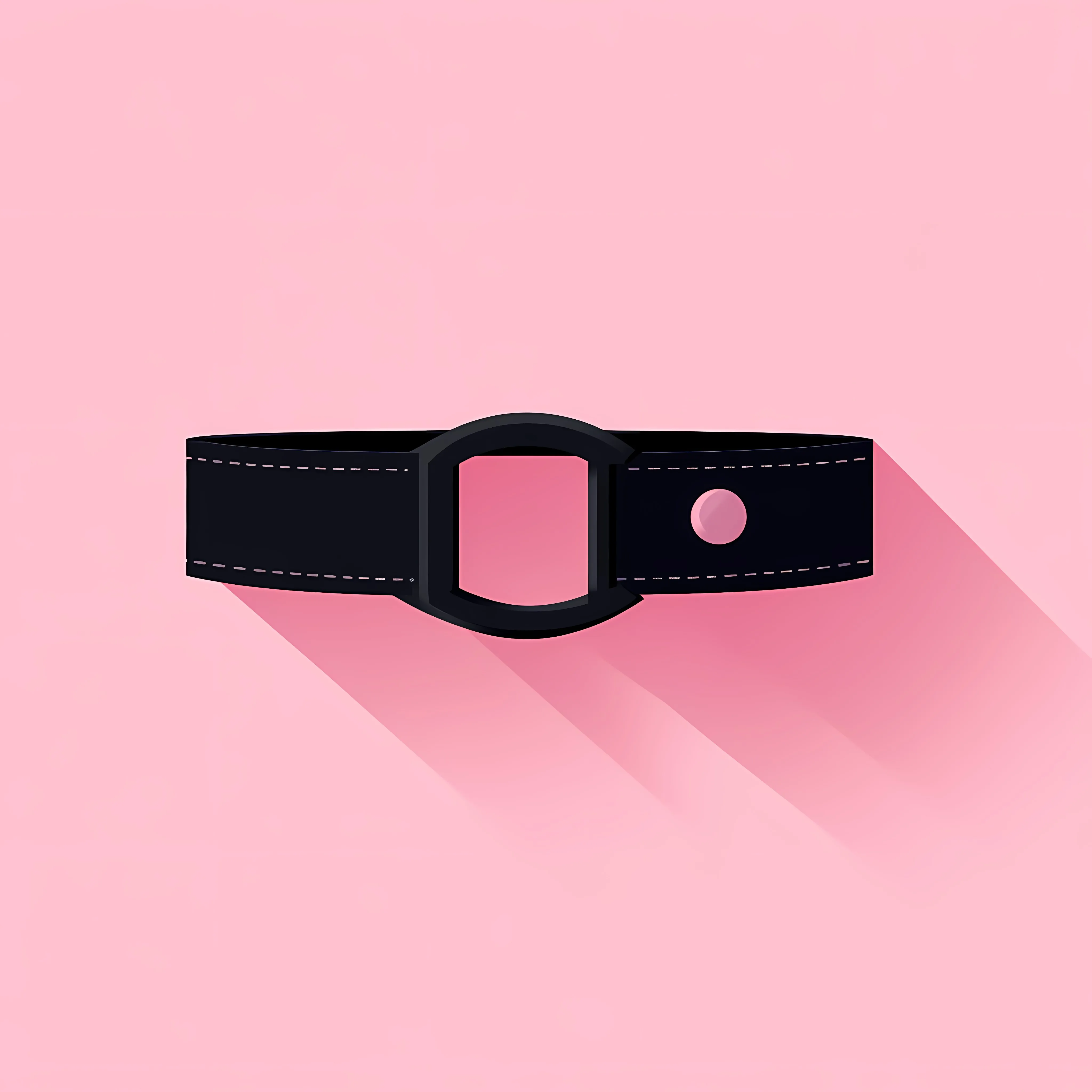Flat Dog Collar with Long Shadow on Pink Background — free download from Dotvec