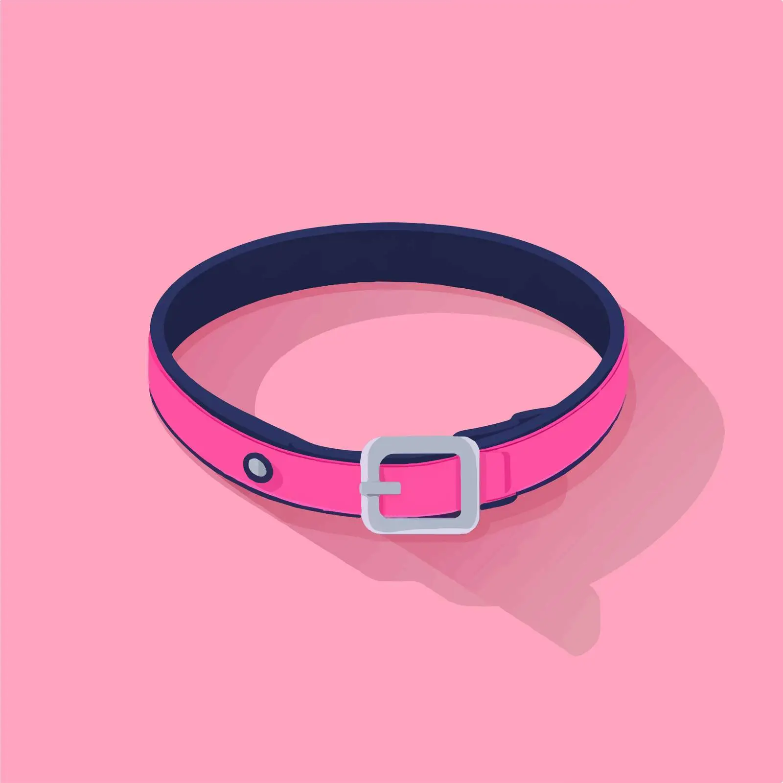 Flat Style Dog Collar on Pink Background — free download from Dotvec