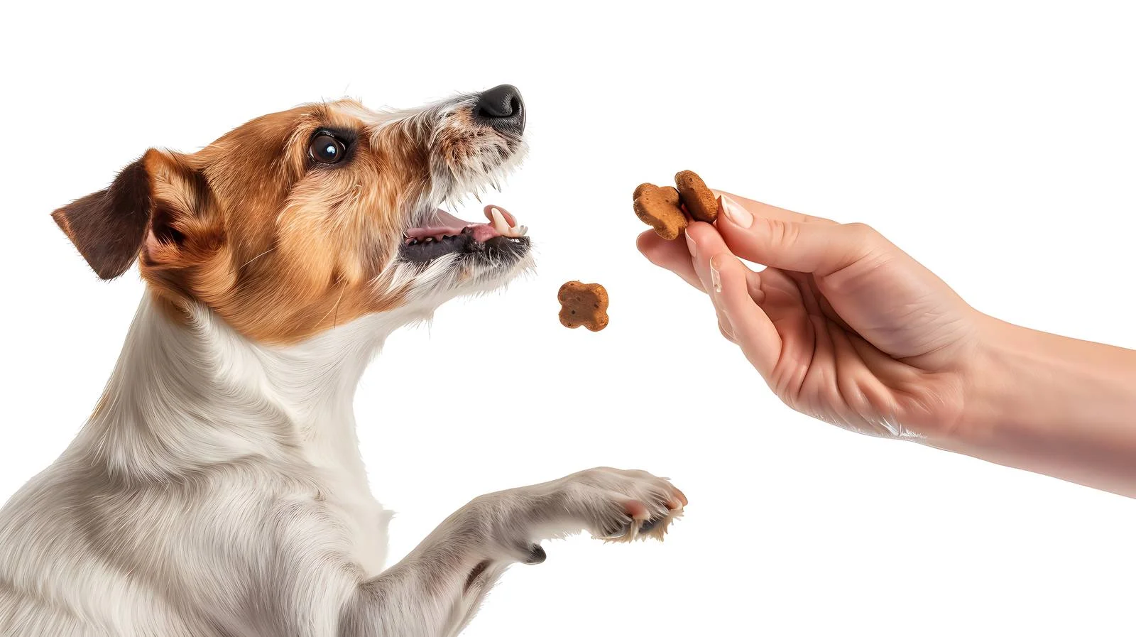 Happy Dog Jumping for Treats — free download from Dotvec