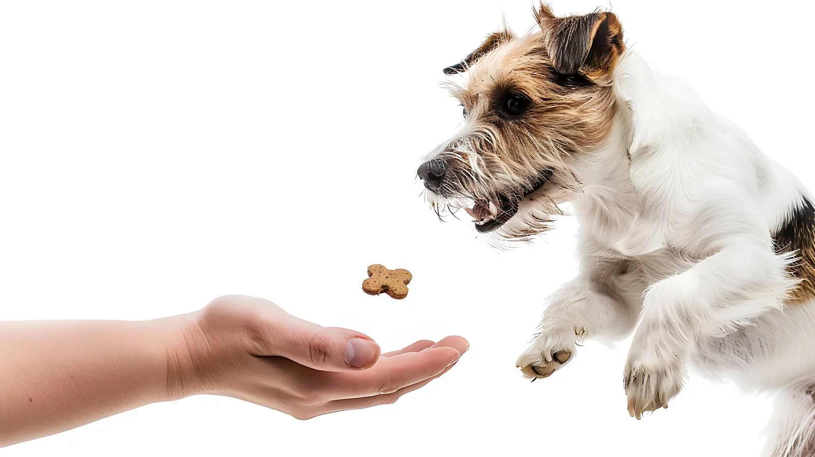 Energetic Dog Capturing Treats from Owner — free download from Dotvec