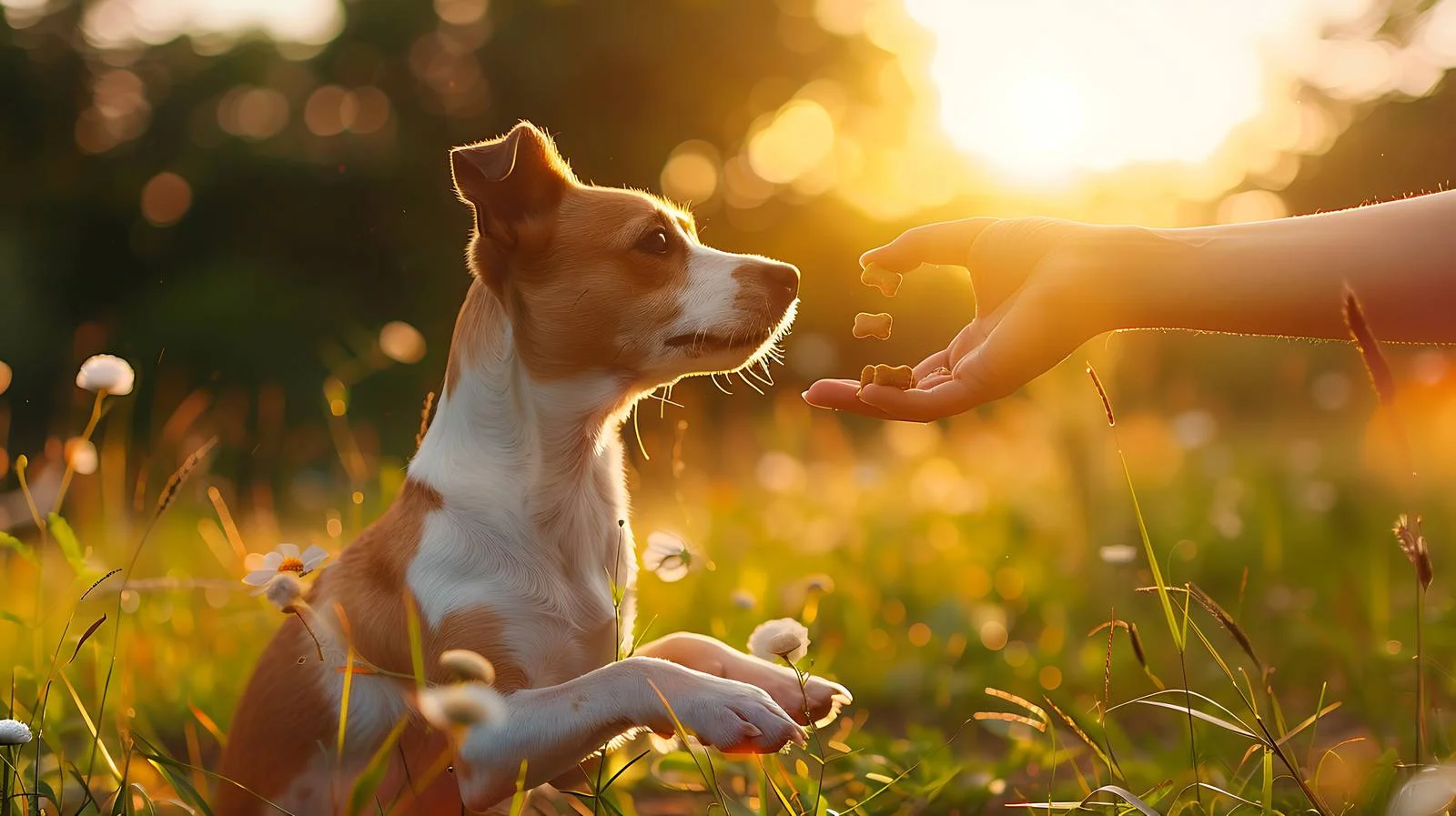 Energetic Dog Grabs Treats Dramatically — free download from Dotvec