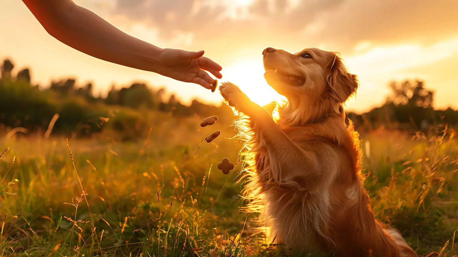 Joyful Dog Catching Treats Action — free download from Dotvec