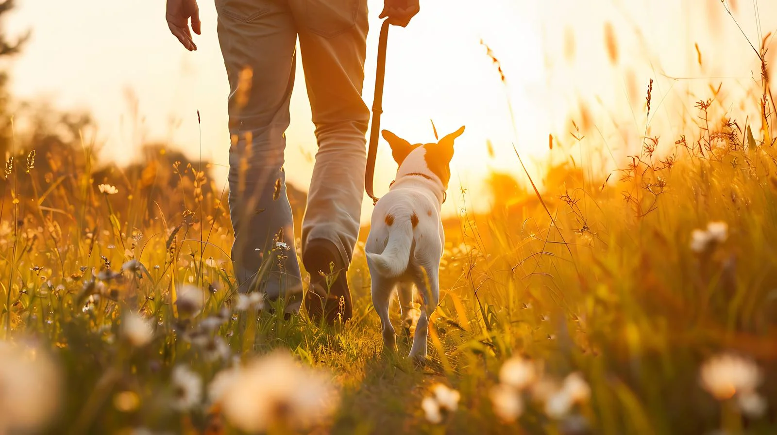 Joyful Dog and Owner Walking Outdoors — free download from Dotvec