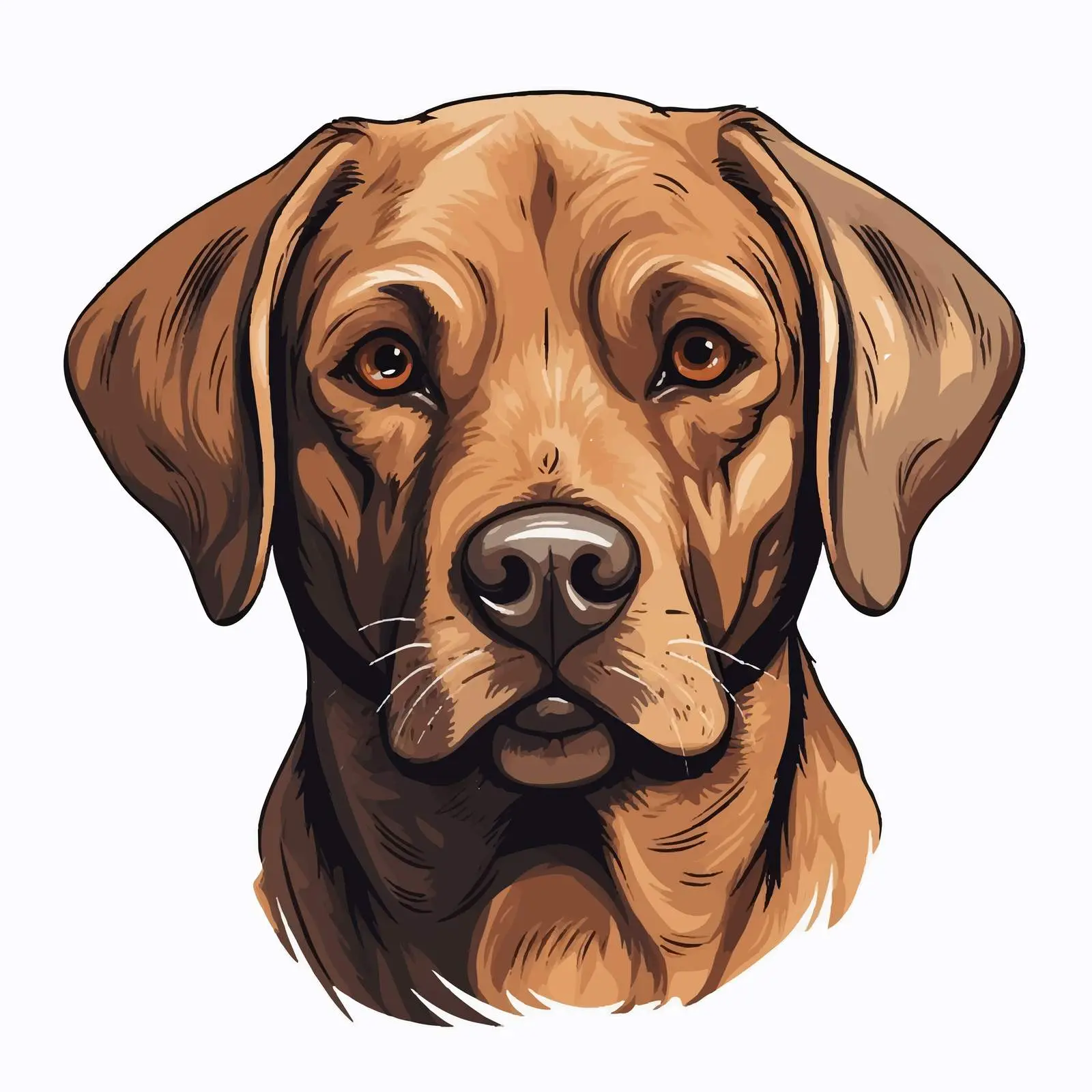 Line Art Dog Vector Illustration on White Background — free download from Dotvec