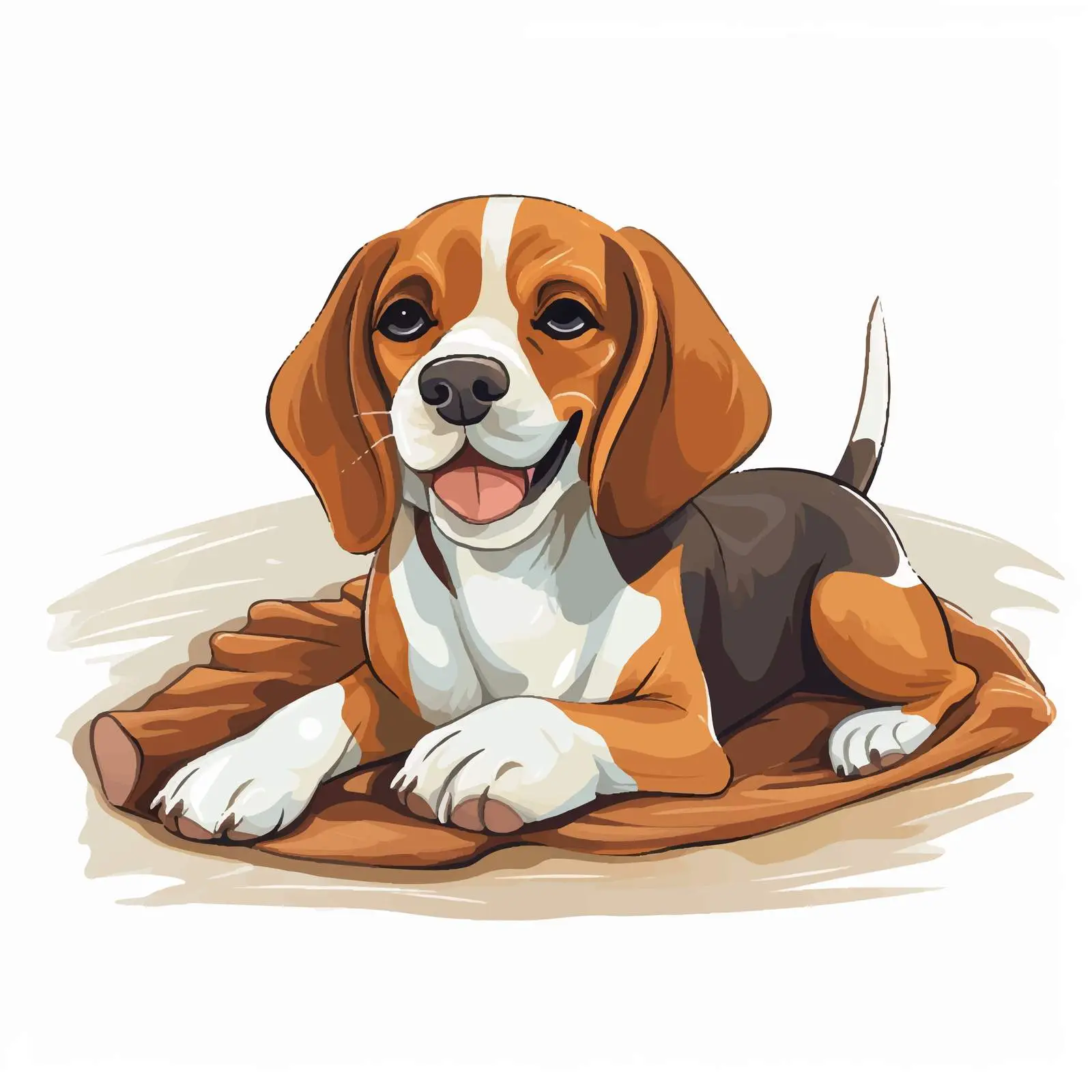 Cute Puppy Relaxing on Carpet — free download from Dotvec