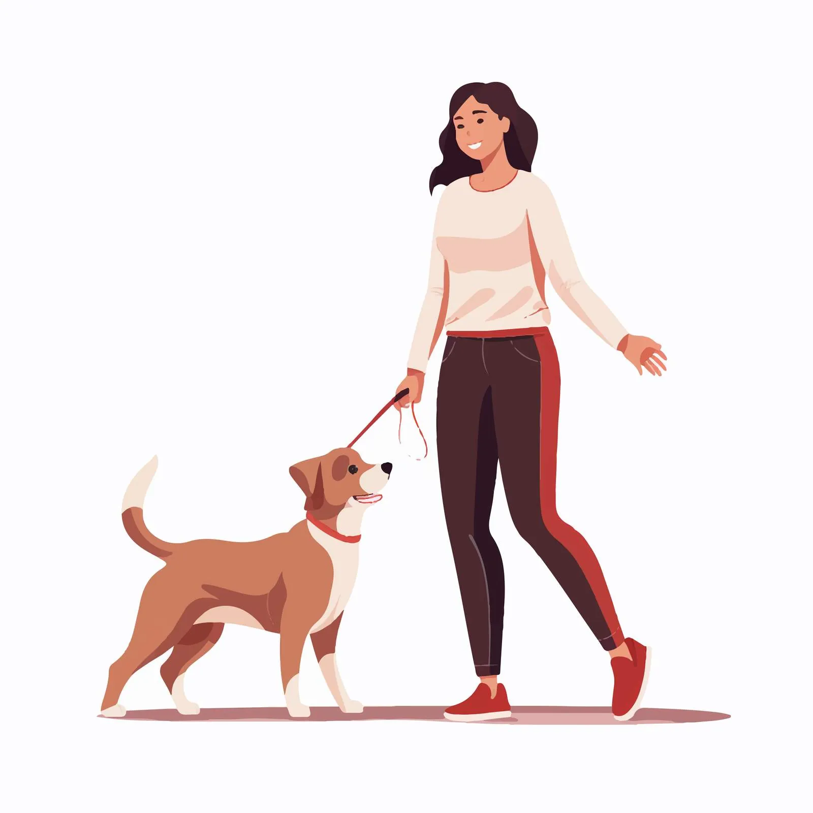 Dog Owner Walking Their Canine Companion — free download from Dotvec