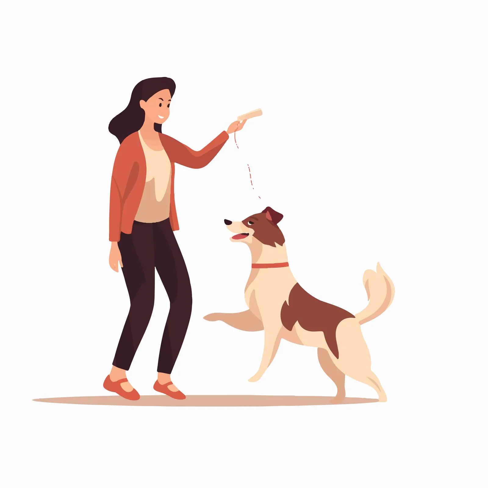 Dog Owner Walking with Canine Companion — free download from Dotvec