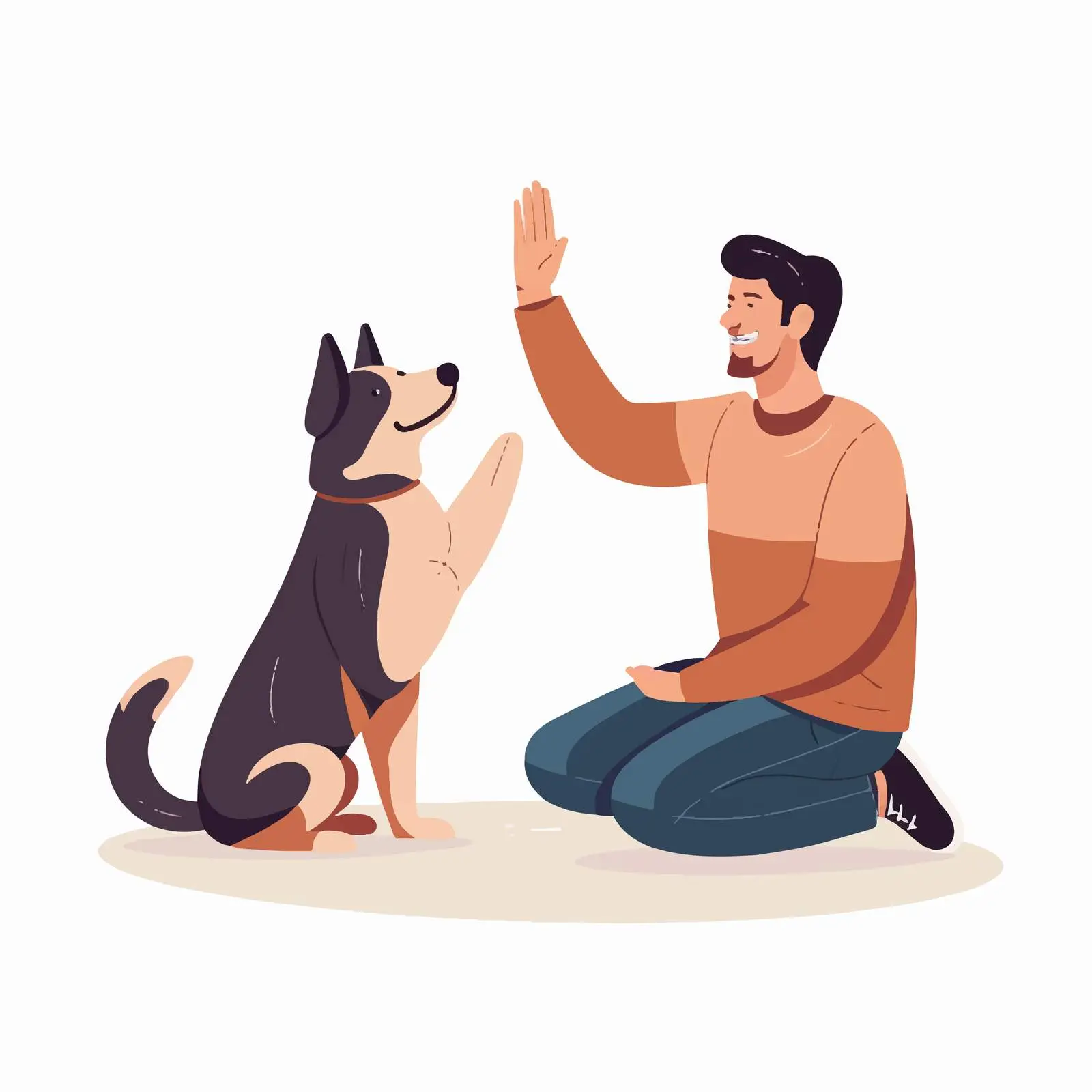 Cute Dog Giving High Five Training Session – free obedience image from Dotvec