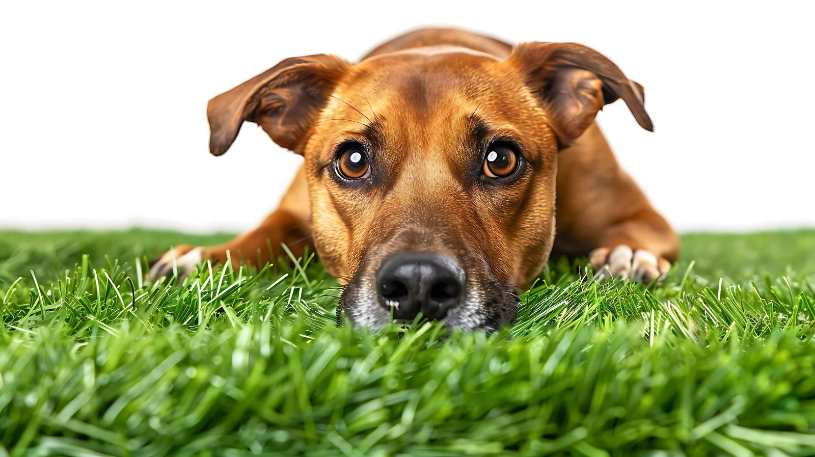 Dog Playing on Grass — free download from Dotvec