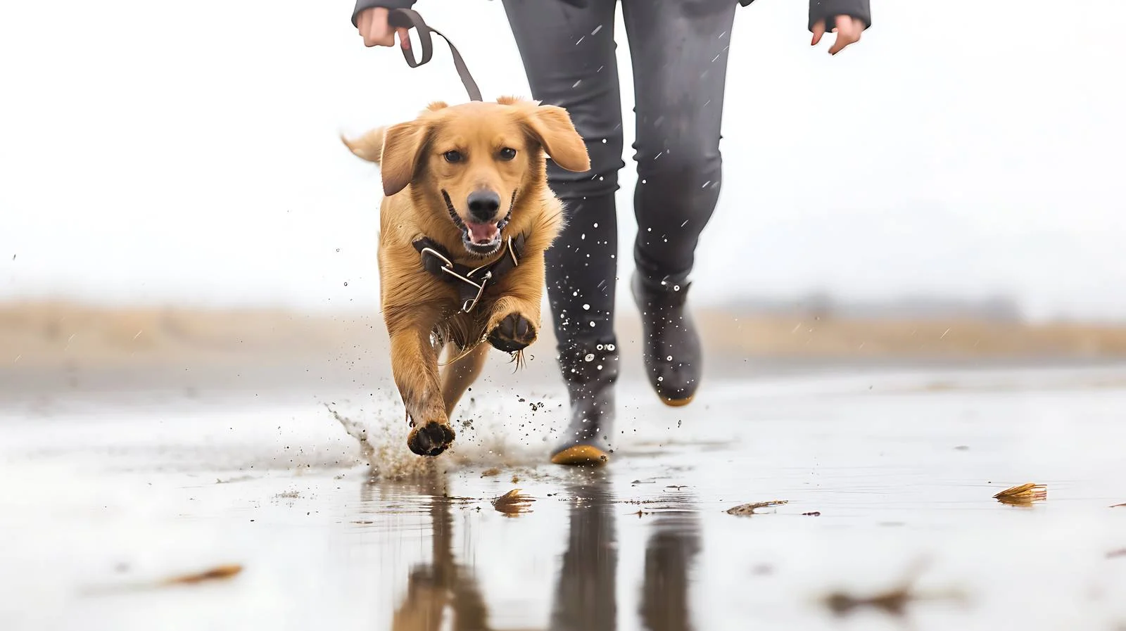 Dog & Owner Beach Run — free download from Dotvec