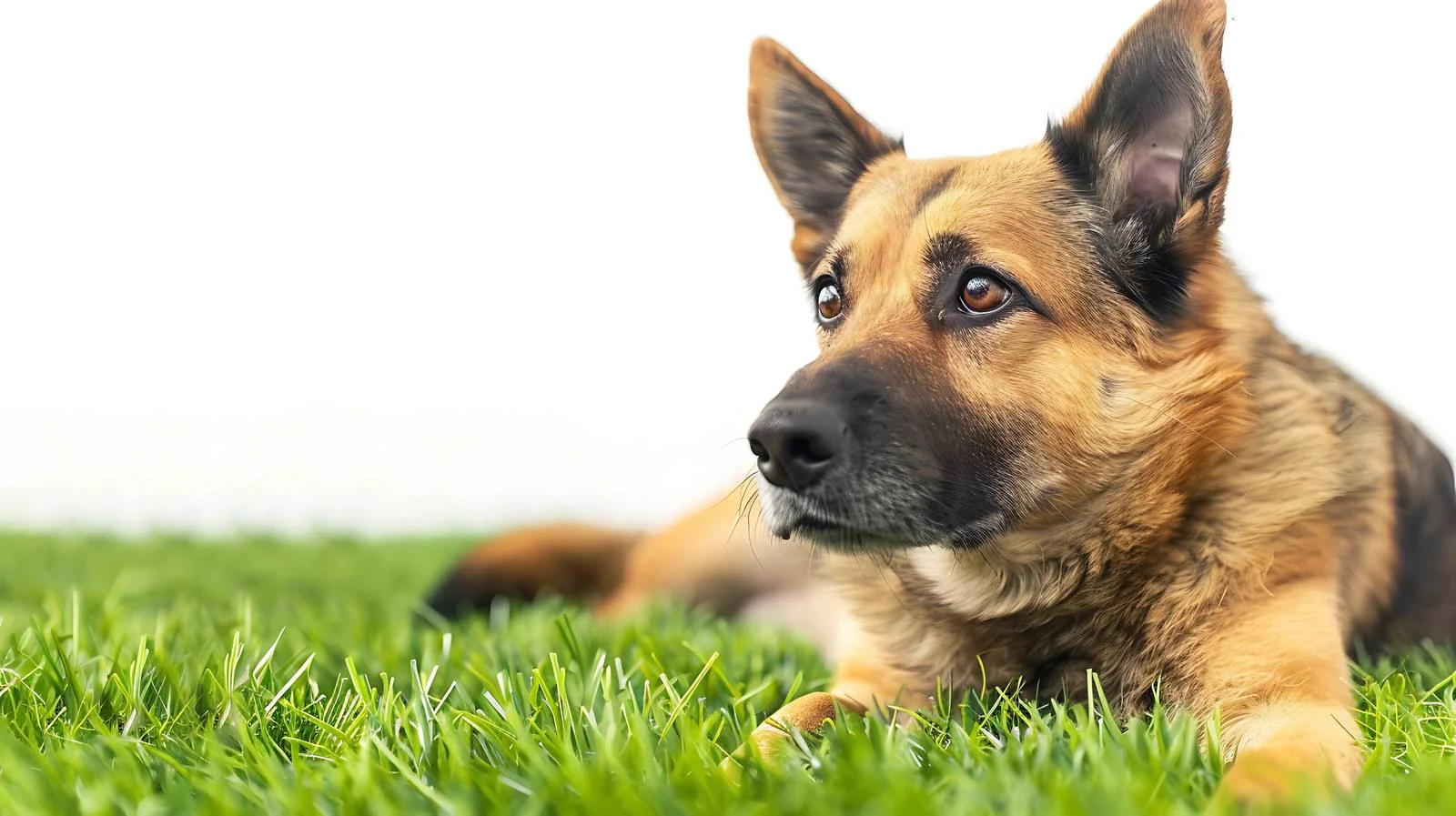 Serene Dog Relaxing on Grass — free download from Dotvec