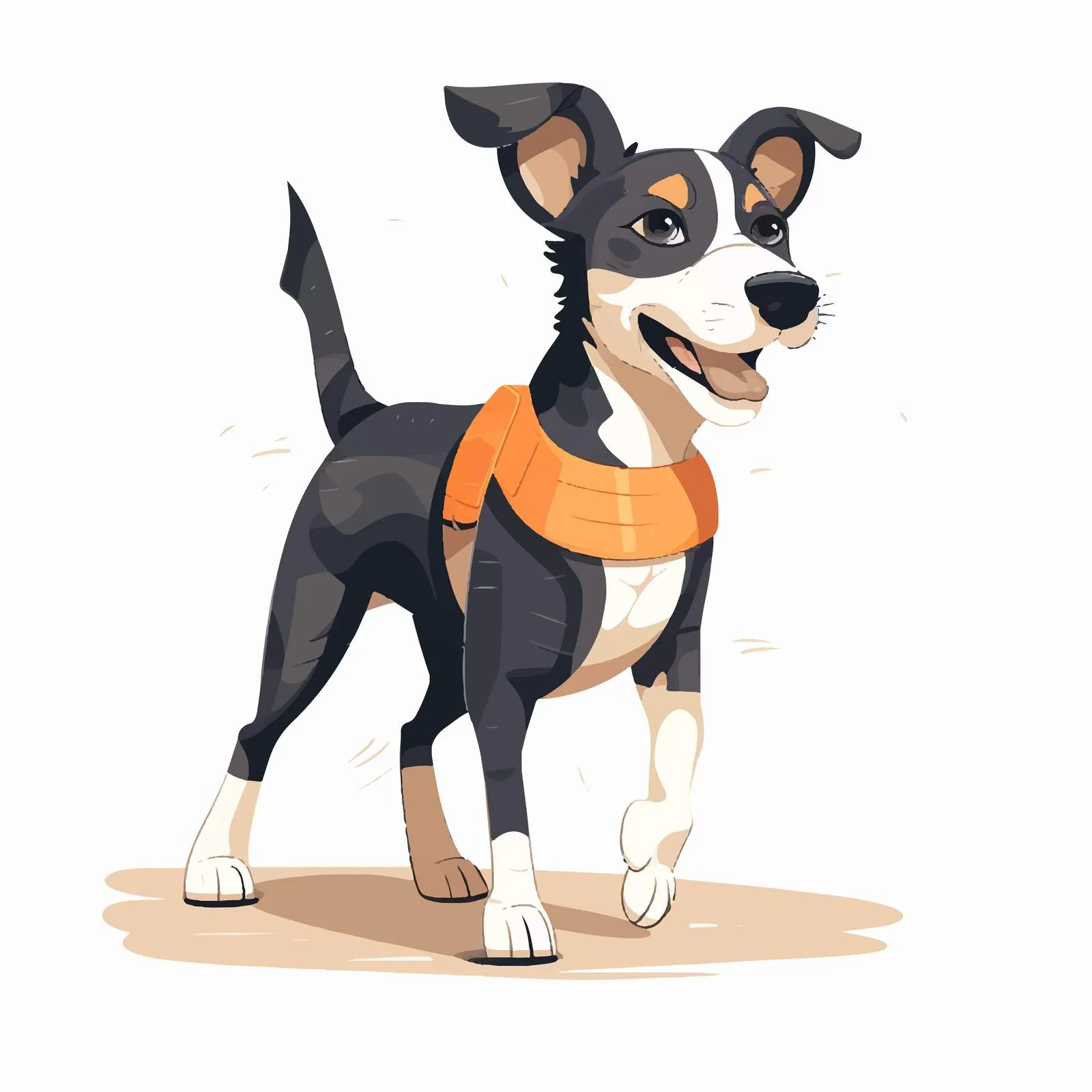 Flat Vector Illustration of Amputated Leg Puppy — free download from Dotvec