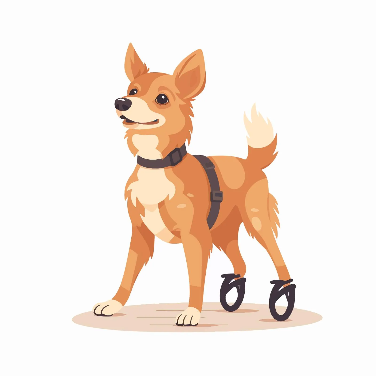 Illustration of Puppy with Amputated Legs — free download from Dotvec