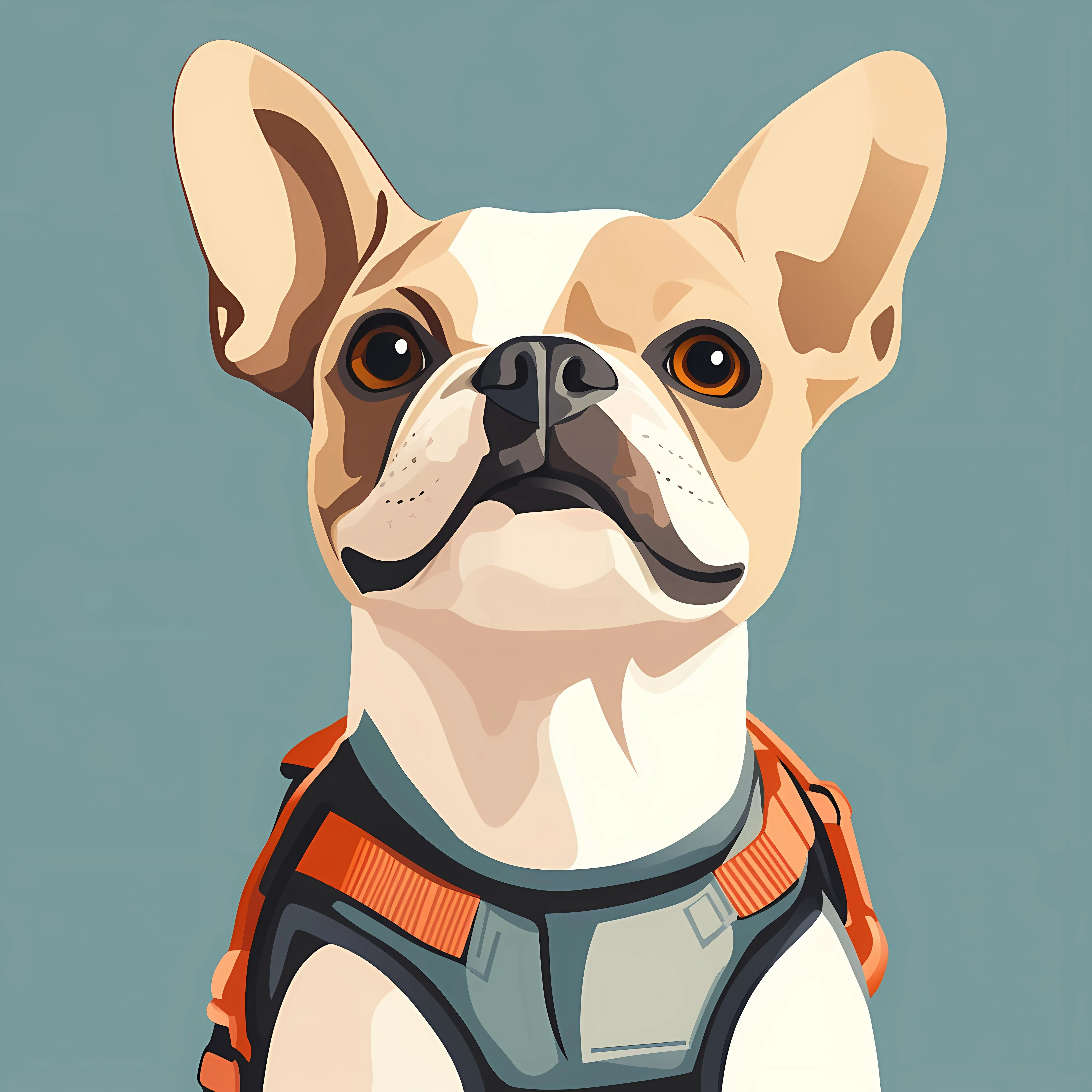 Flat Vector Dog Wearing Harness Vest Illustration – free harness image from Dotvec
