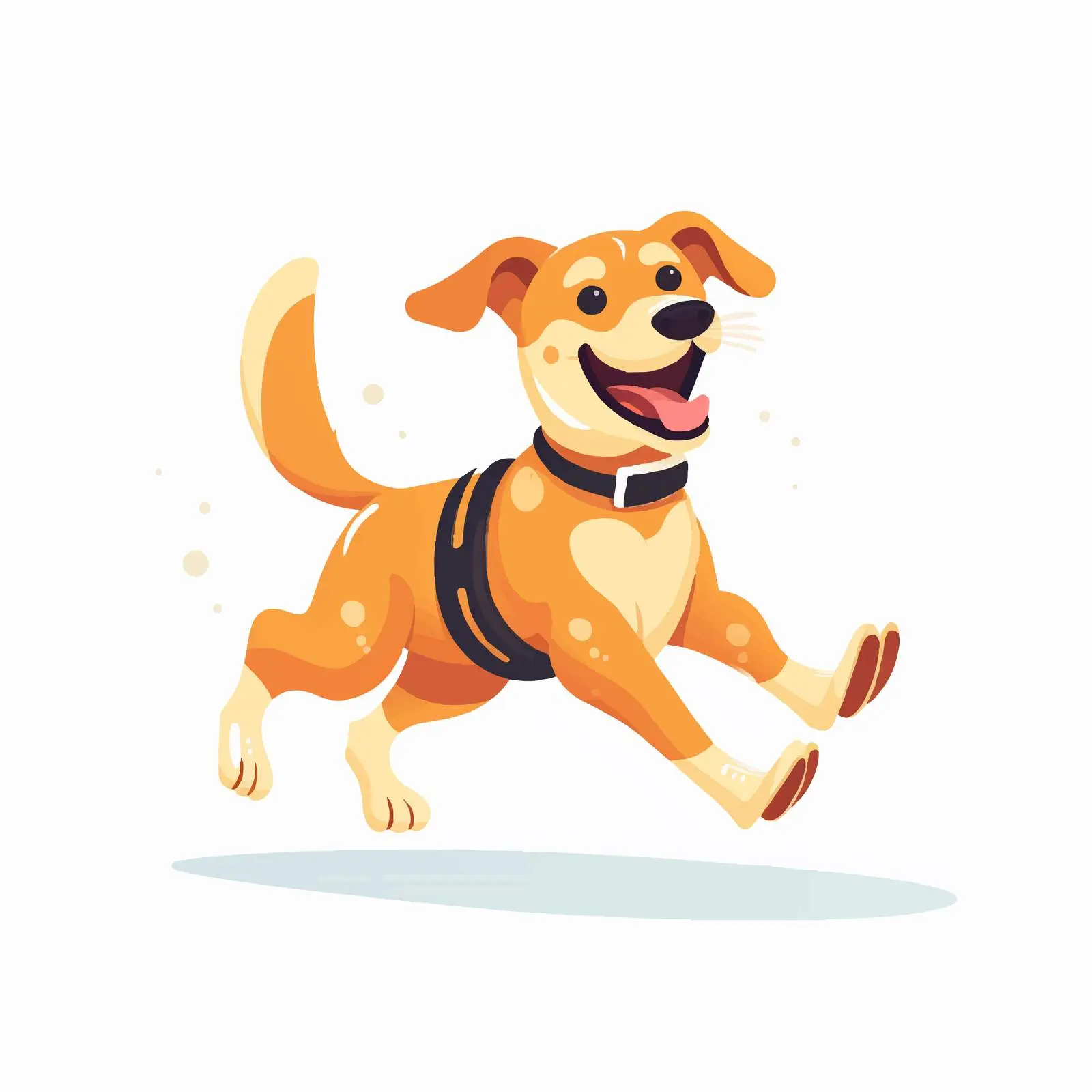 Dog Running with Prosthetic Legs Vector Illustration — free download from Dotvec