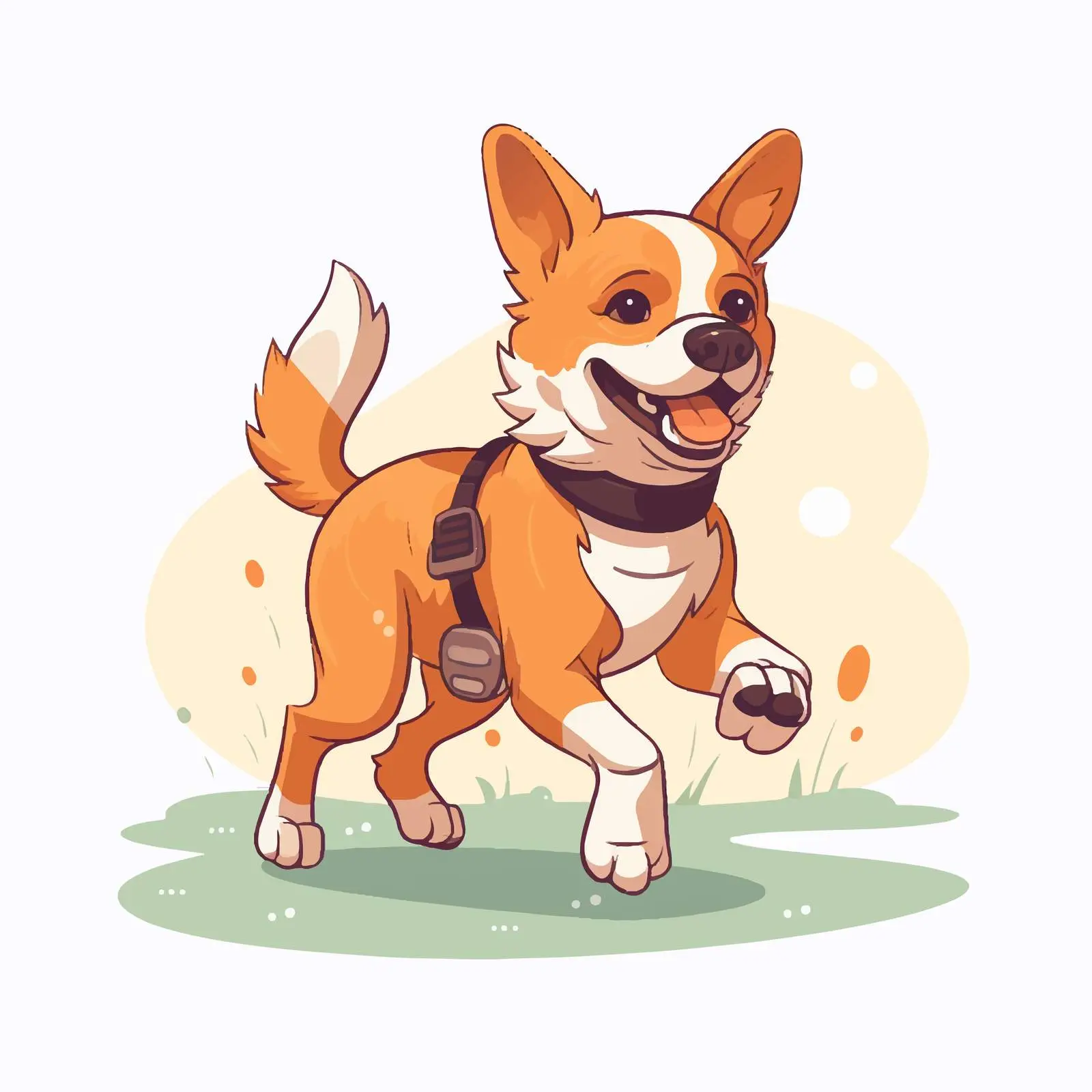Dog Running with Prosthetic Legs Vector Illustration — free download from Dotvec