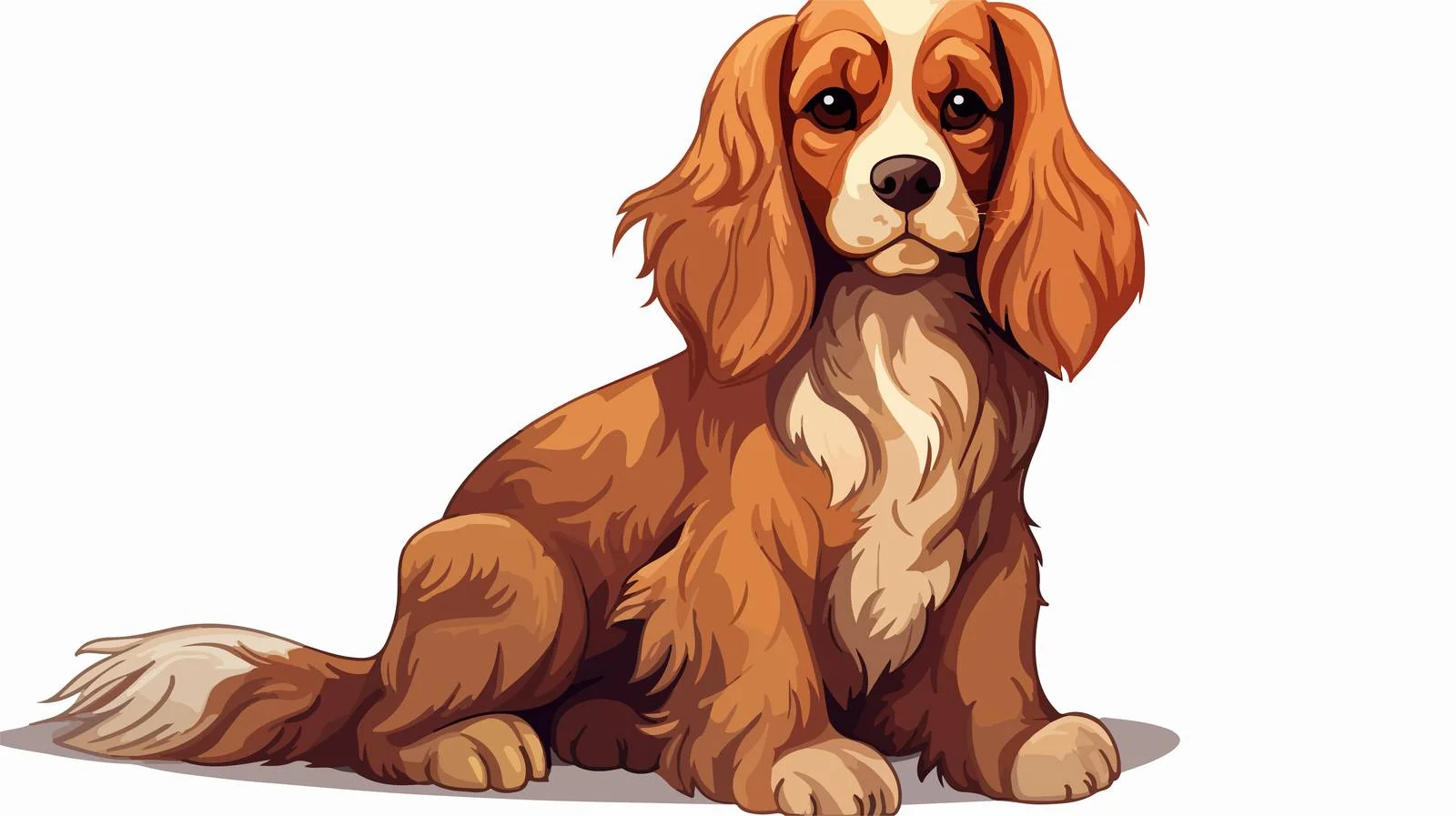 Cocker Spaniel Cartoon Illustration — free download from Dotvec
