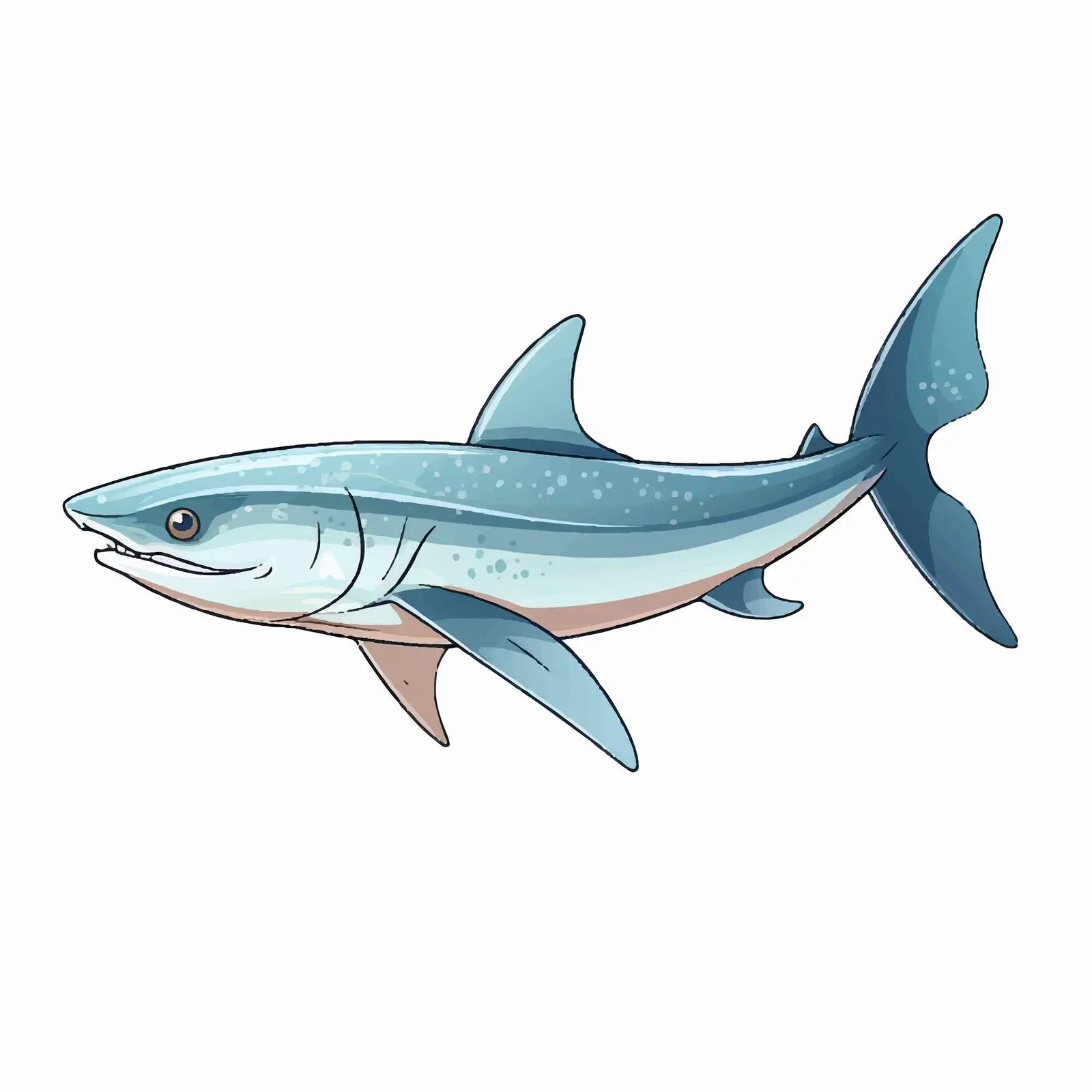 Dogfish Vector Illustration on White Background — free download from Dotvec