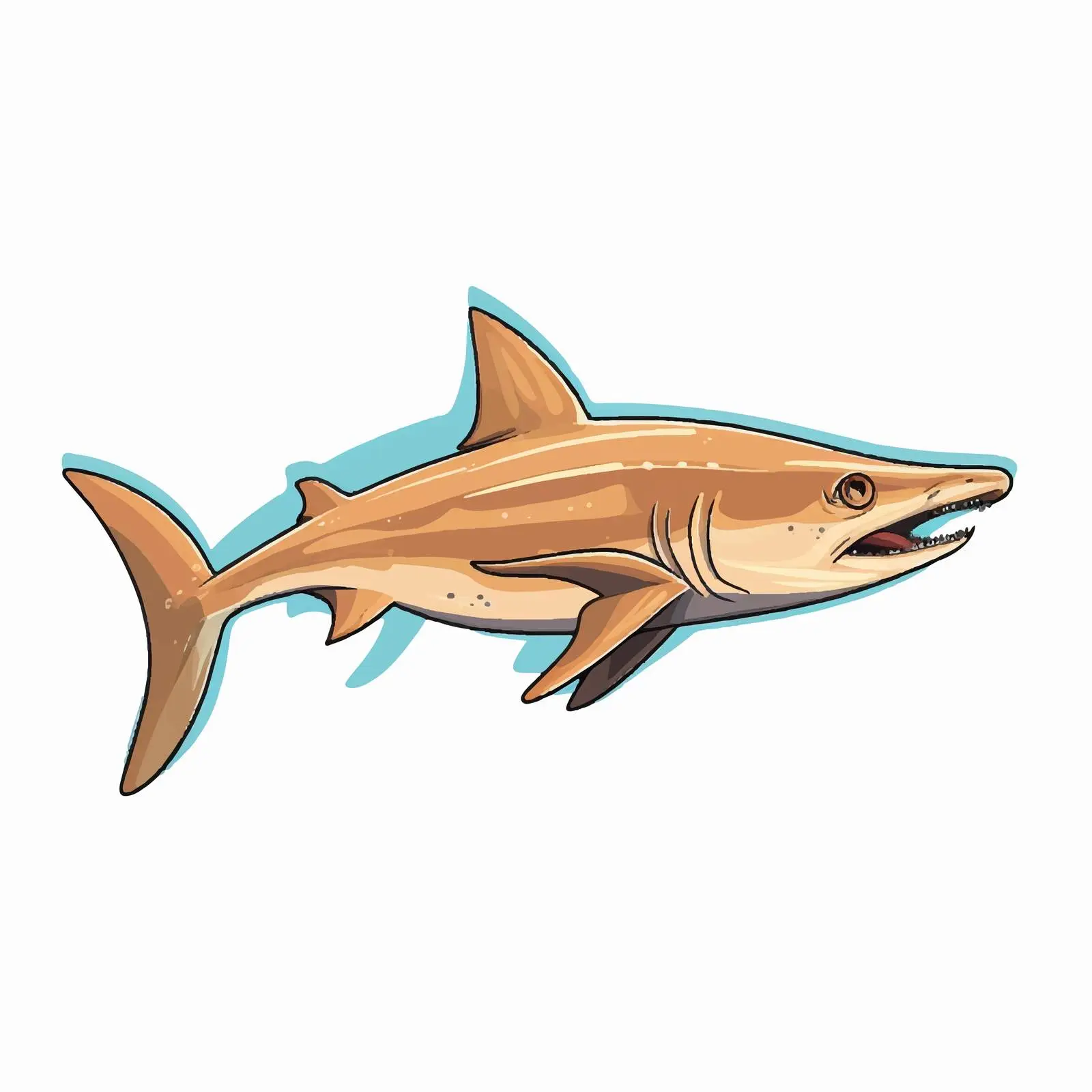 Dogfish Vector Illustration on White Background — free download from Dotvec