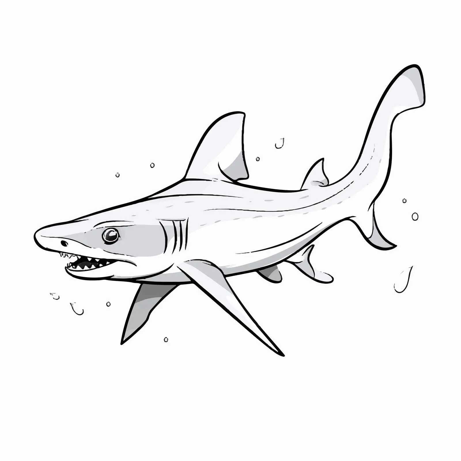 Dogfish Vector Illustration on White Background — free download from Dotvec