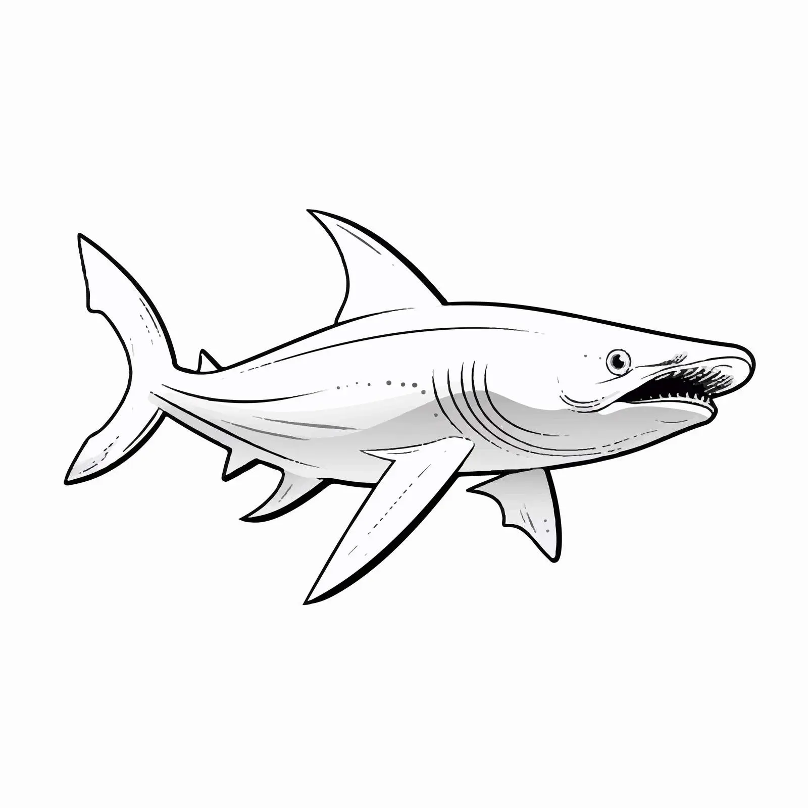 Dogfish Vector Illustration on White Background – free maritime image from Dotvec