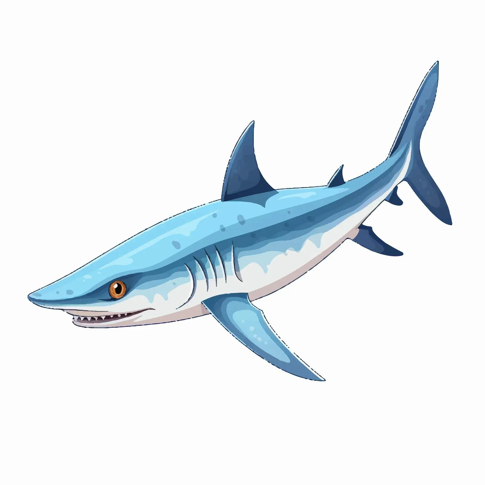 Dogfish Vector Illustration on White Background — free download from Dotvec