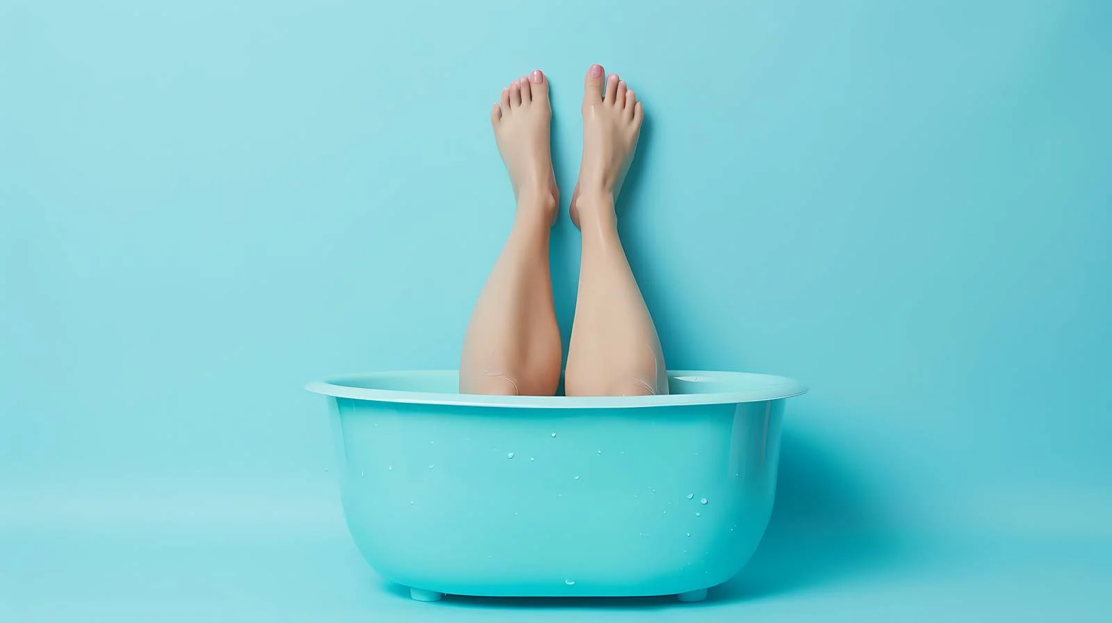 Minimal Doll Legs Bath Scene — free download from Dotvec