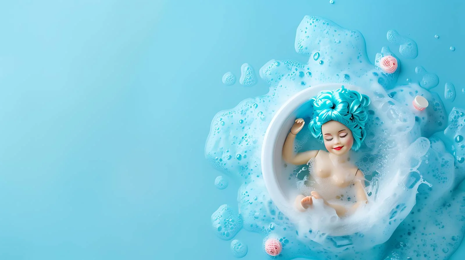 Doll Bathing Concept — free download from Dotvec