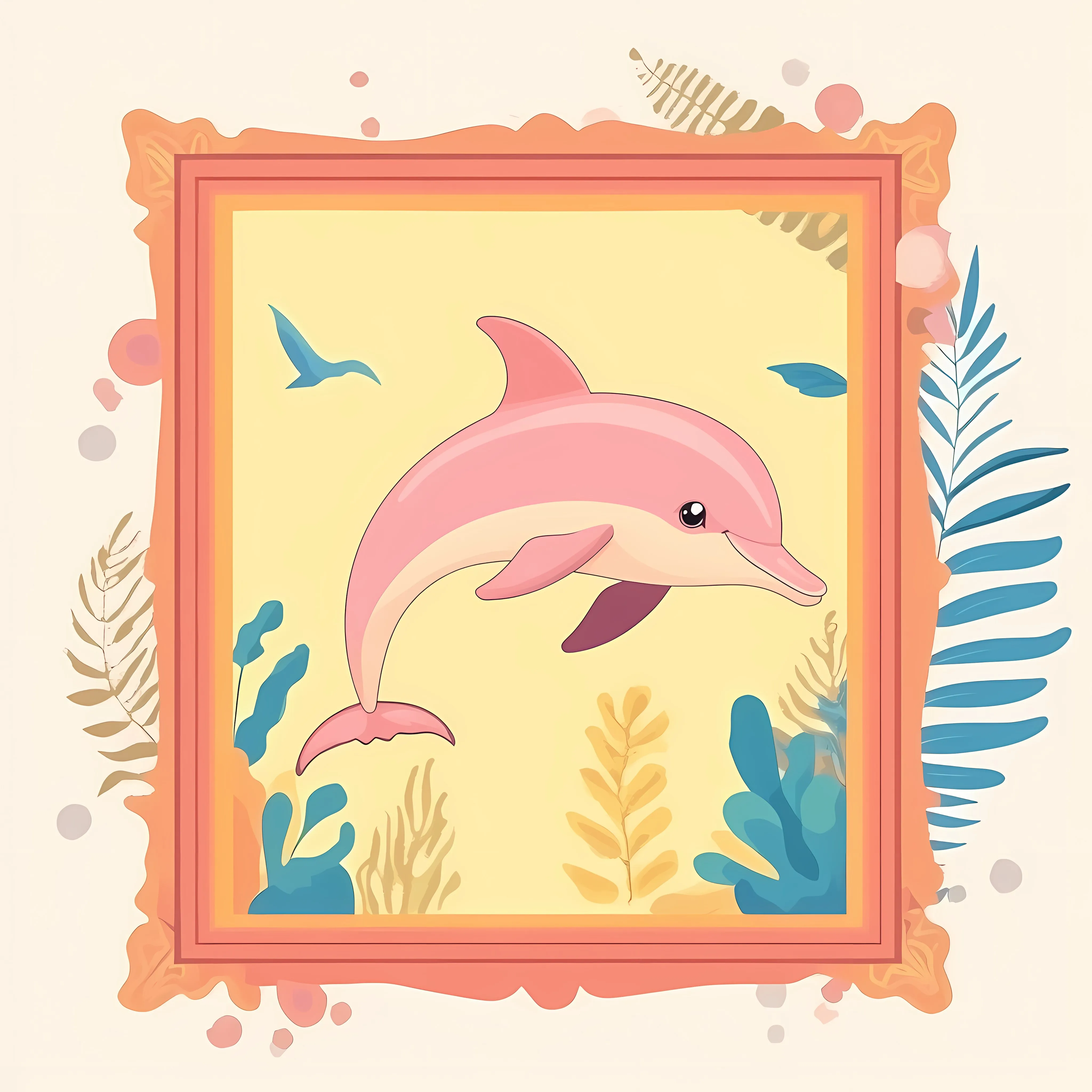 Cute Cartoon Dolphin Vector Illustration – free baby dolphin image from Dotvec