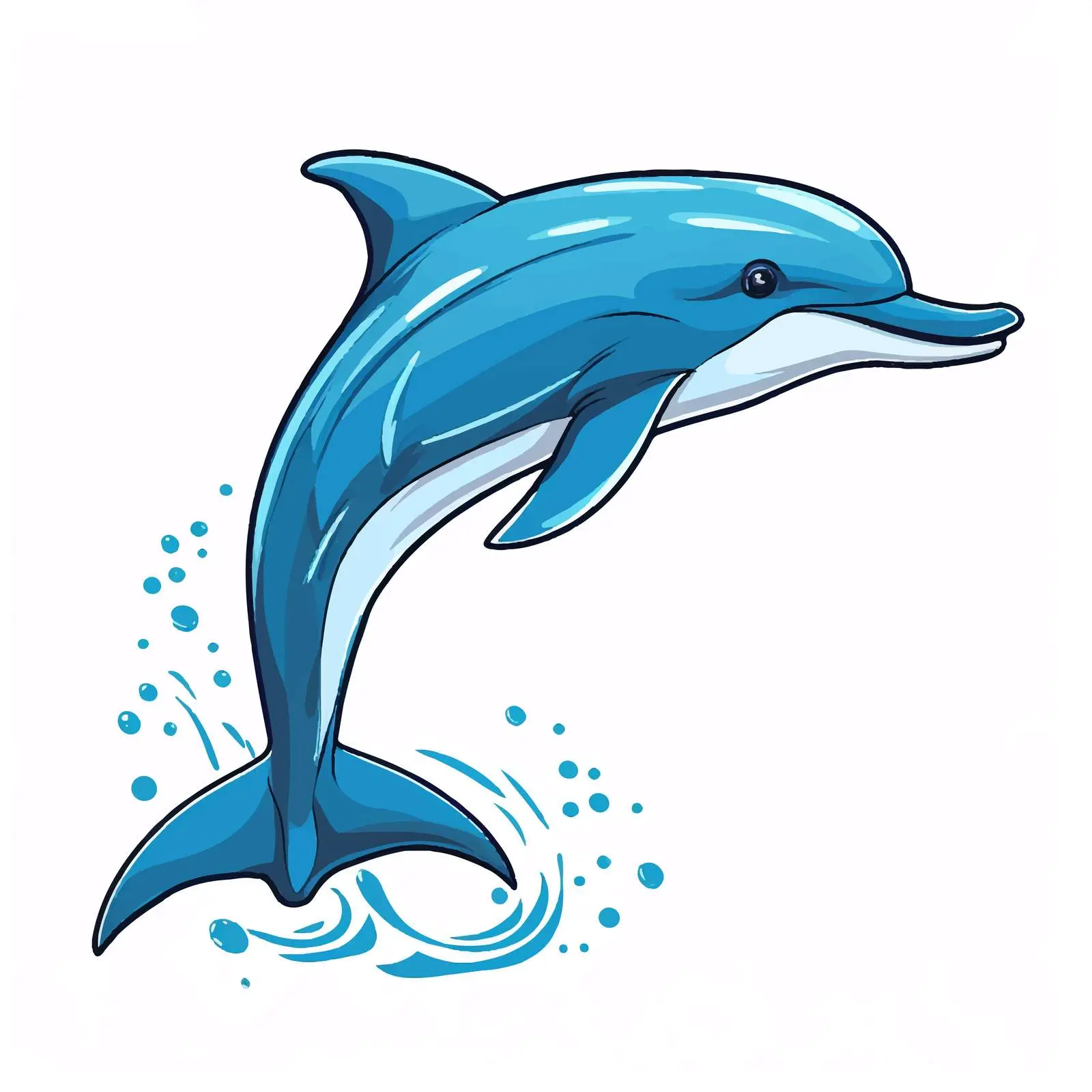 Cartoon Dolphin Sketch Vector Illustration — free download from Dotvec