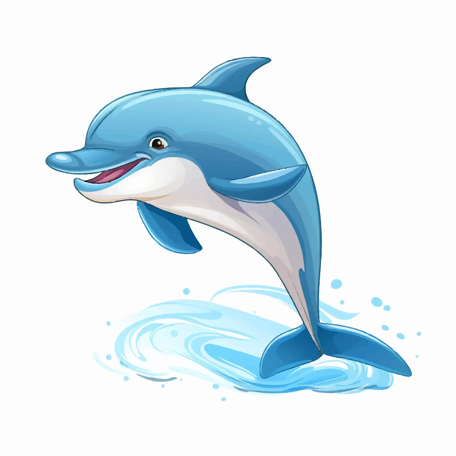 Dolphin Cartoon Vector Sketch Illustration — free download from Dotvec